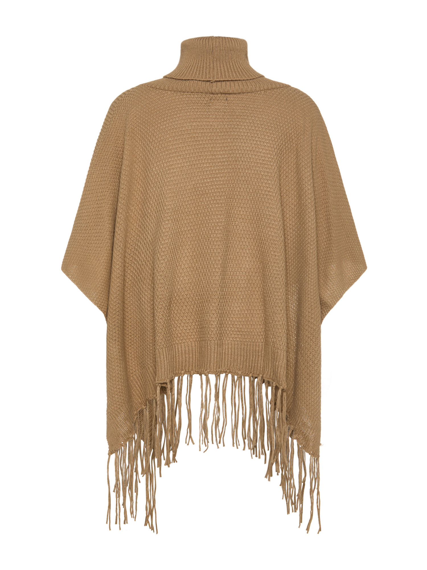 Koan - Knitted poncho, Camel, large image number 1