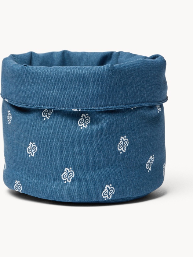 Pure cotton basket with bandana print and embroidery - Discounted Price