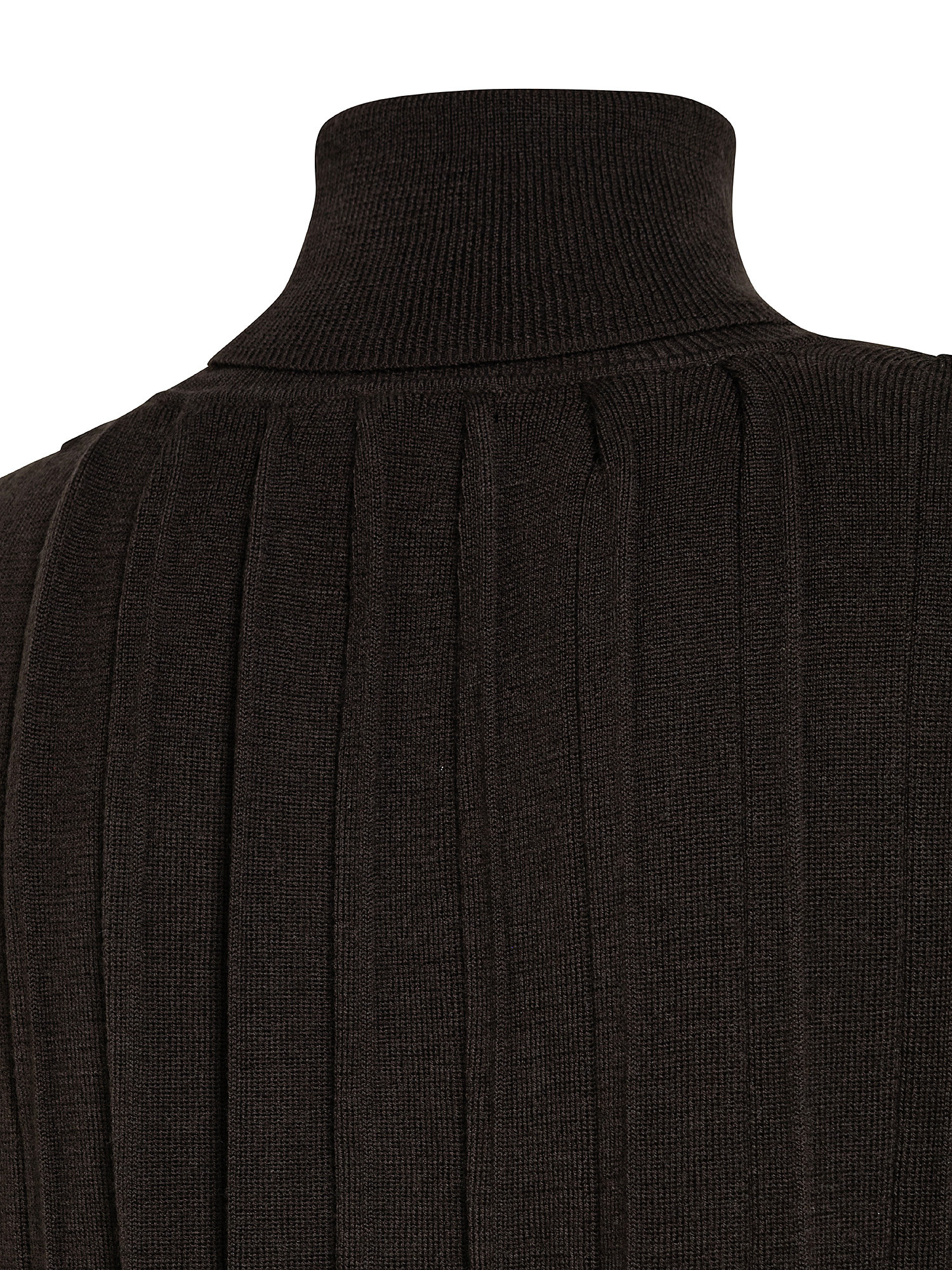 Turtleneck sweater with logo, Dark Brown, large image number 2