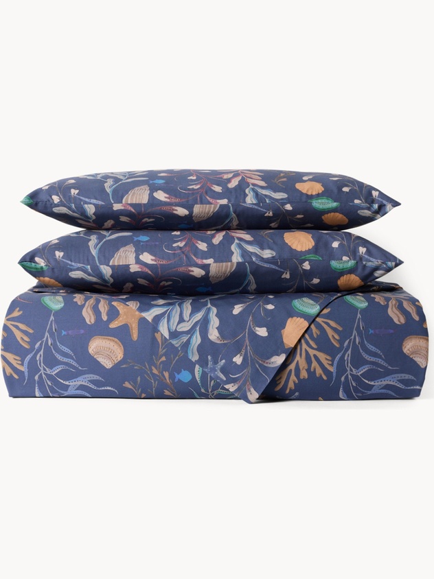 Printed Cotton Percale Duvet Cover Set - Introductory Price