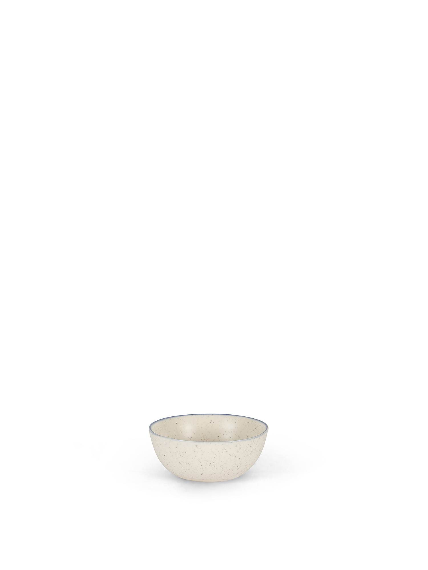 Coppetta ceramica con bordino, Bianco, large image number 0