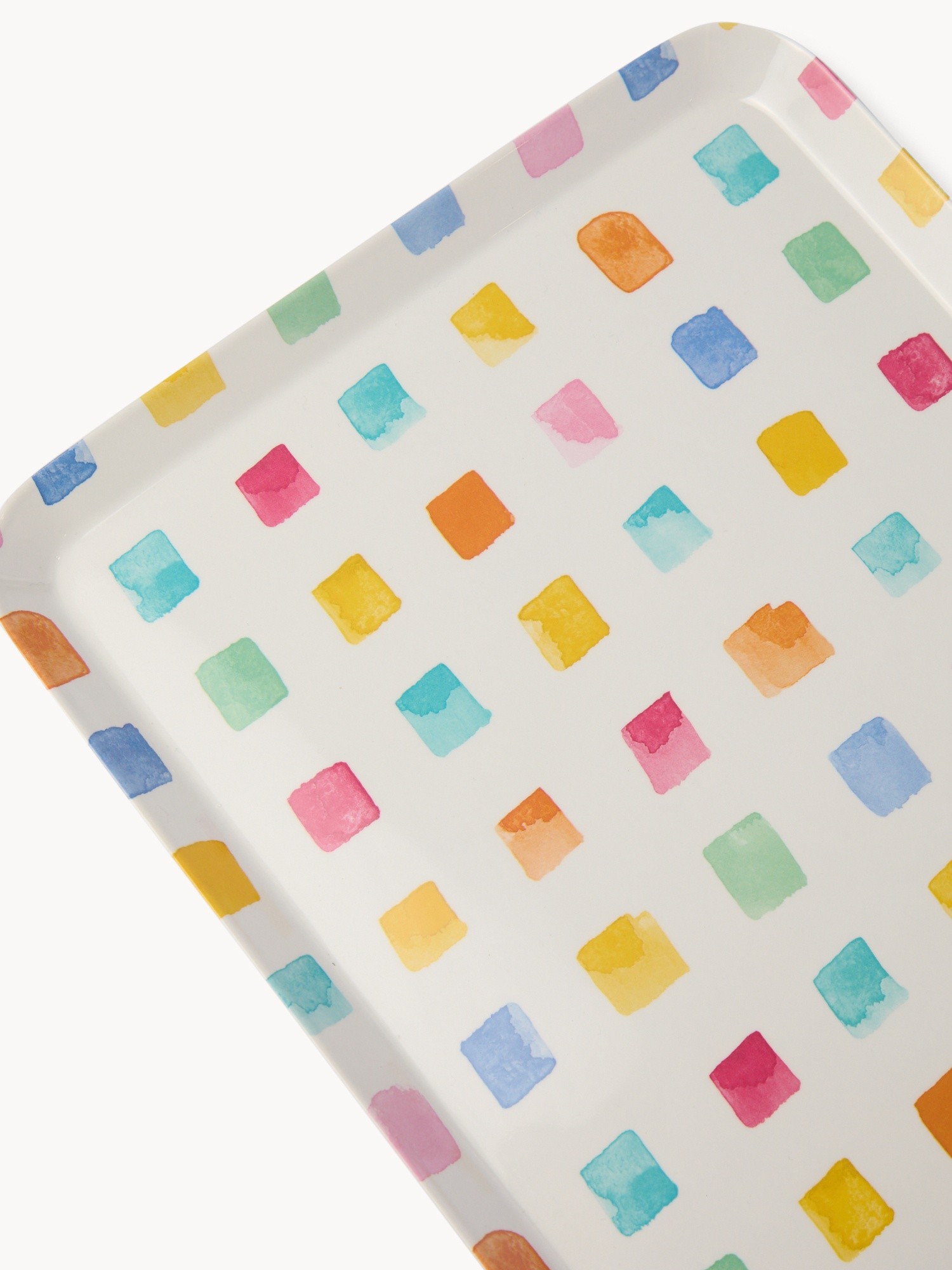 Striped melamine tray - Discounted price, Multicolor, large image number 1