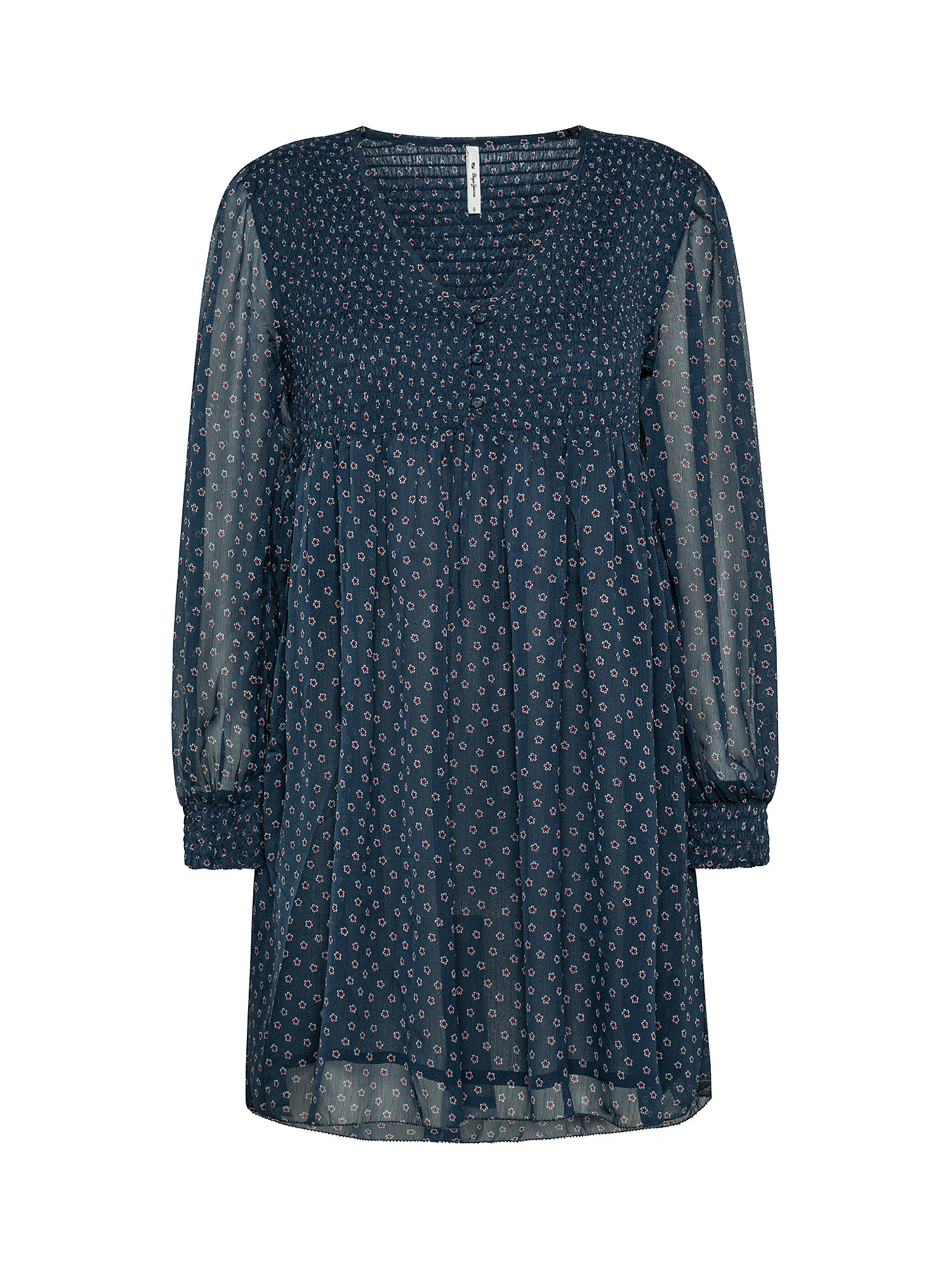 Dress with Ludo floral print, Dark Blue, large image number 0