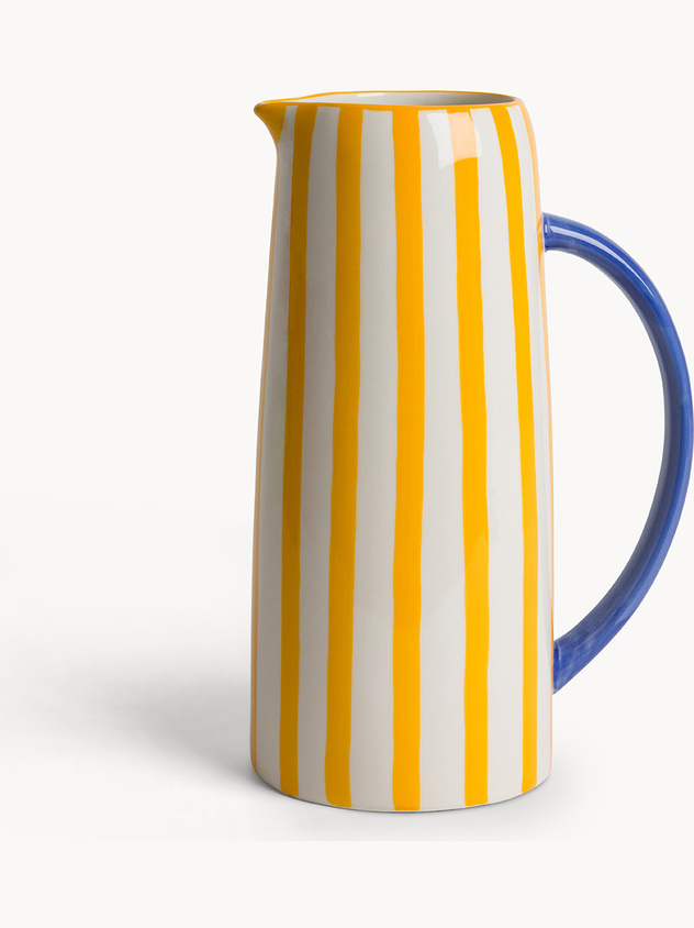 Caraffa in ceramica a righe