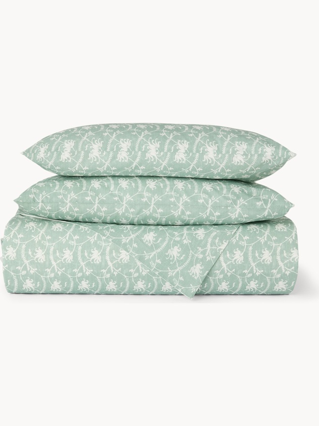 Parure copripiumino in puro cotone fantasia floreale - Prezzo di lancio