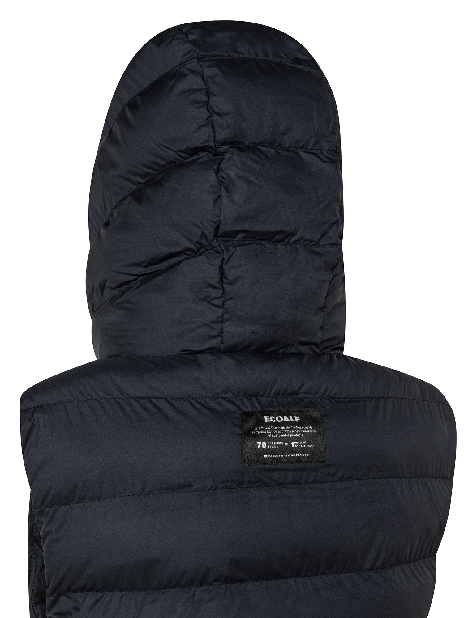 Ecoalf - Mount down vest with hood, Dark Blue, large image number 2