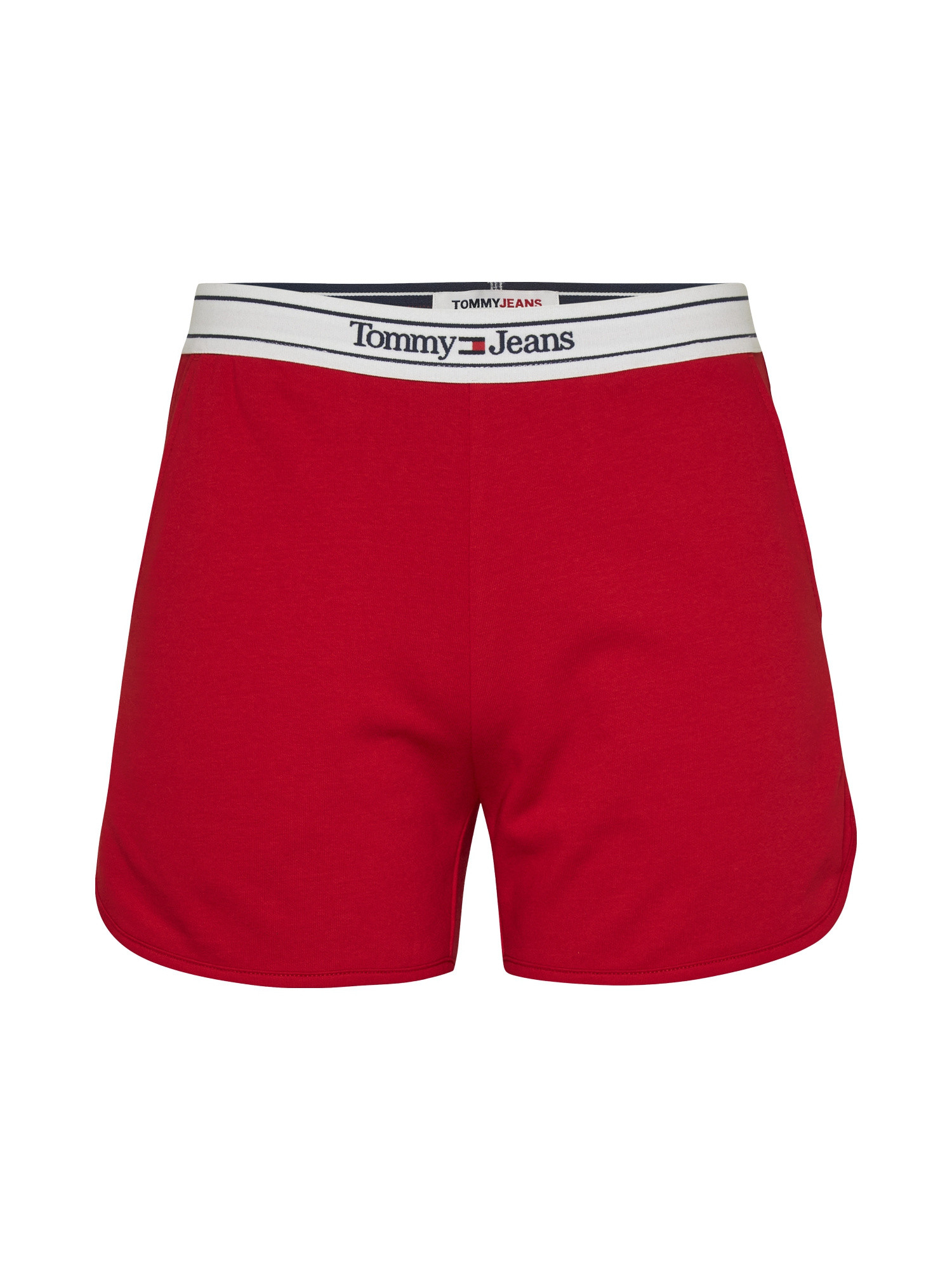 Tommy Jeans - Sports shorts with logo, Red, large image number 0