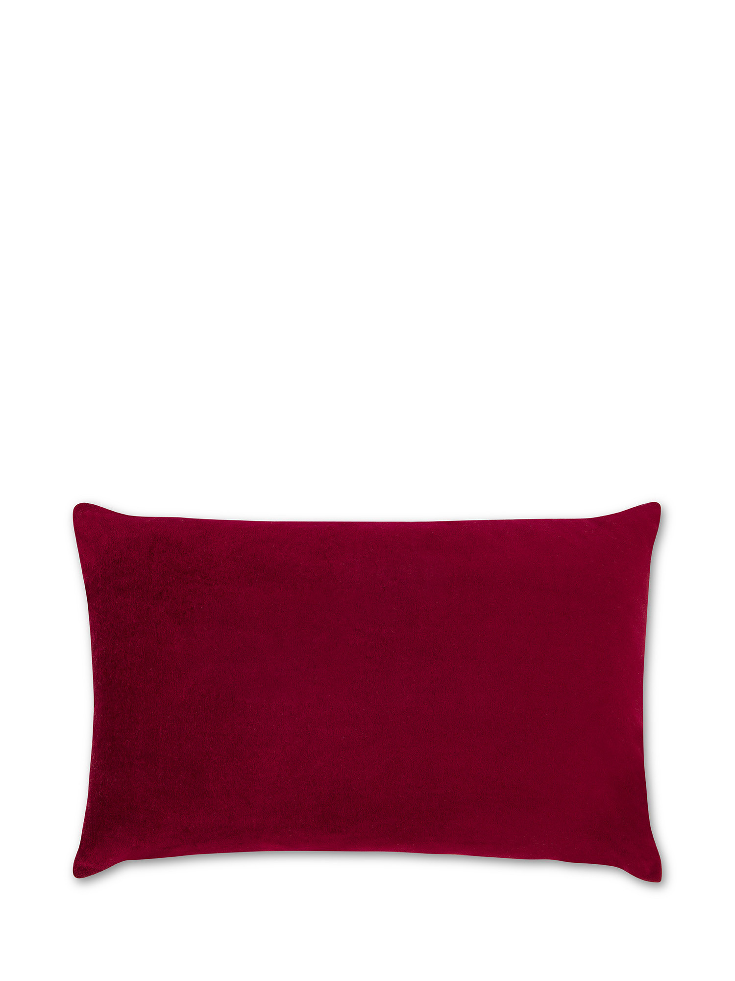 Star print velvet cushion 35x55cm, Dark Red, large image number 1