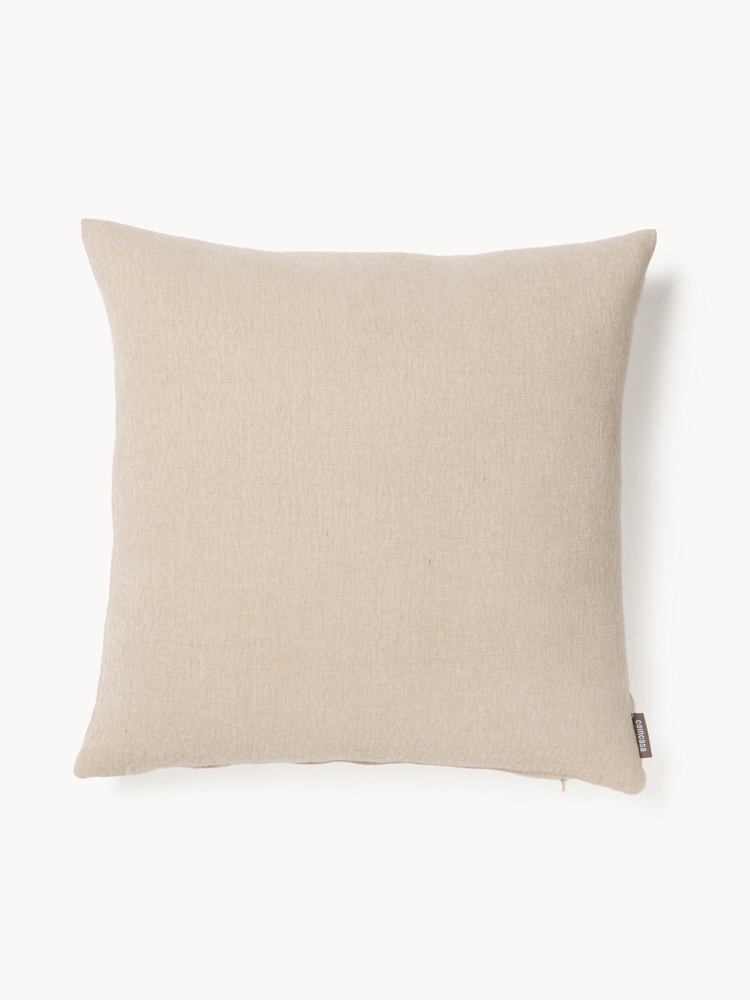 Linen cushion made in Italy 45x45cm, Beige, large image number 0