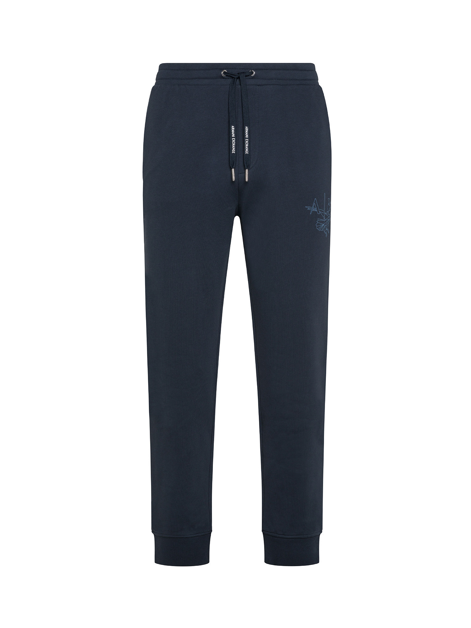 Armani Exchange - Pantaloni sportivi in cotone biologico, Blu scuro, large image number 0