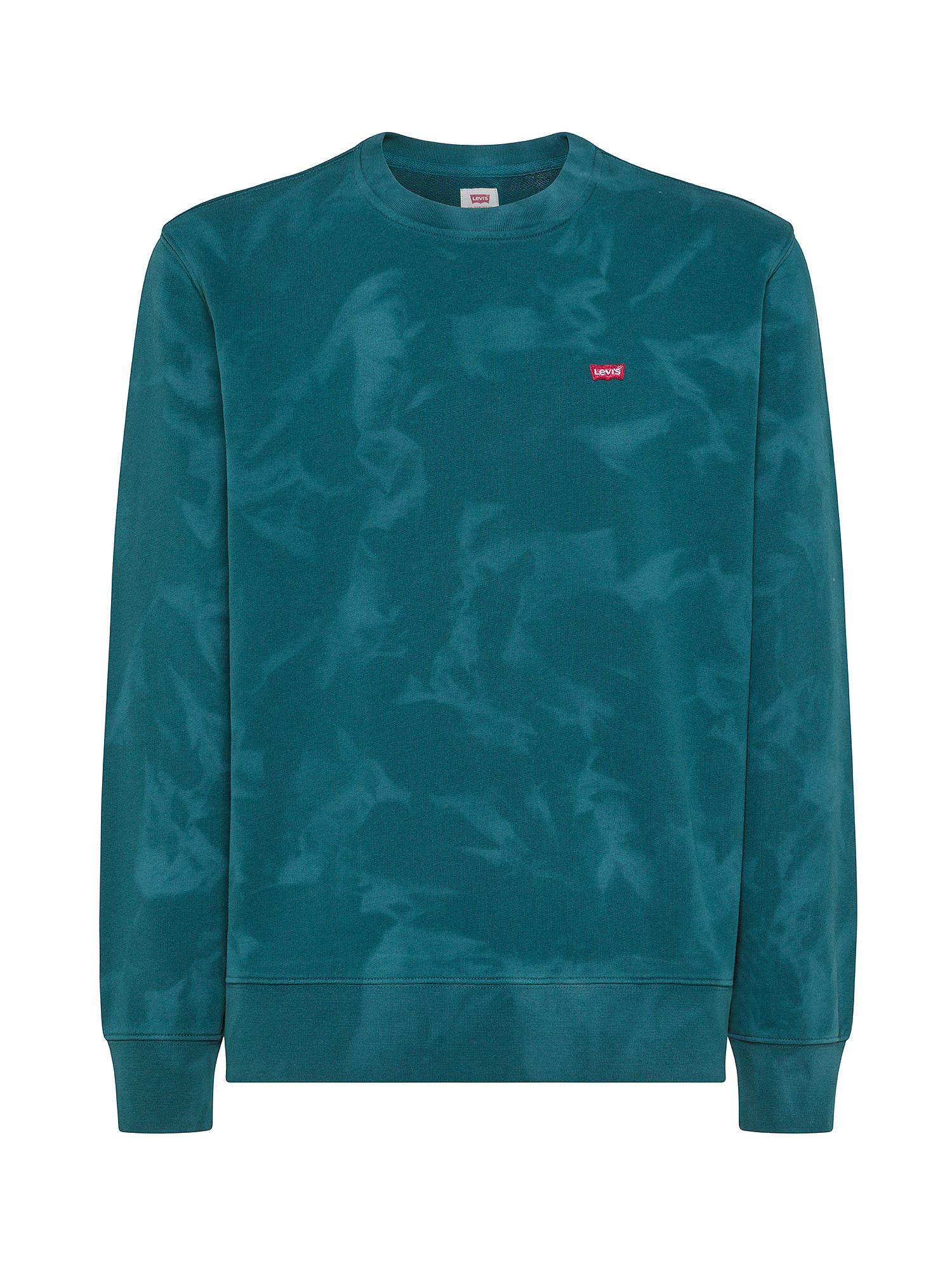 Levi's - Cotton sweatshirt with print and logo, Green, large image number 0