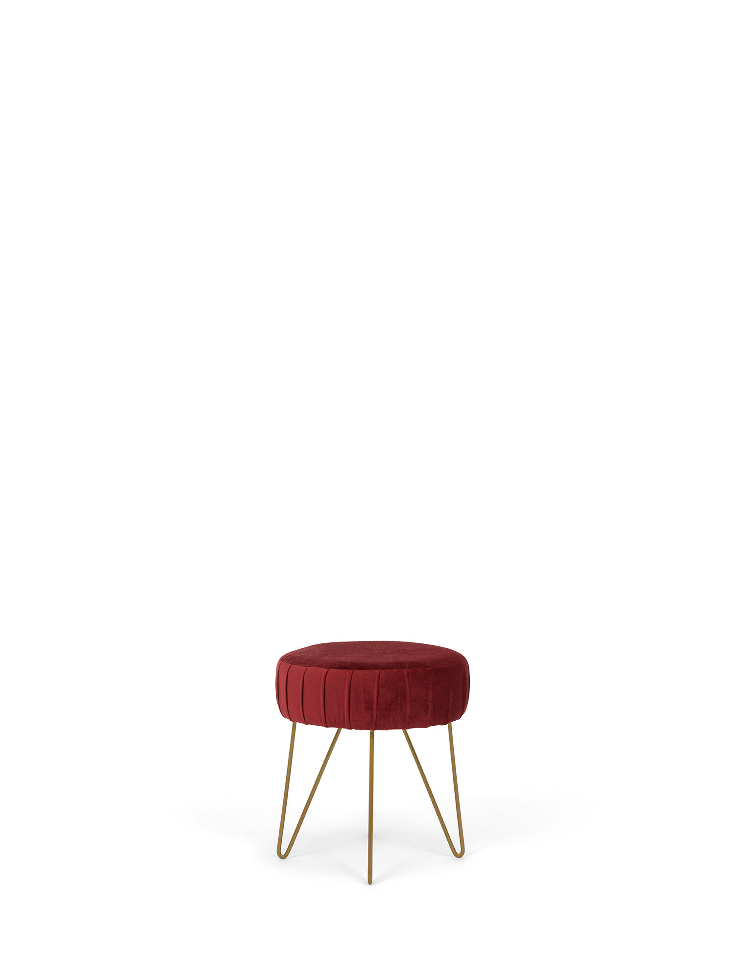 Nomad velvet stool, Dark Red, large image number 0