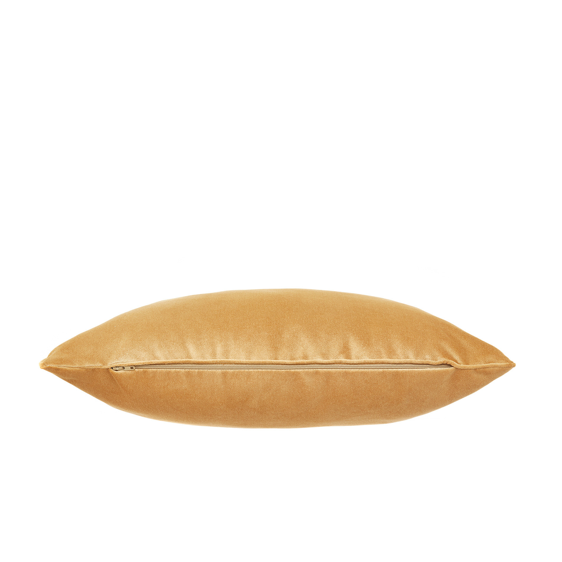 Solid color velvet cushion, Golden Yellow, large image number 1