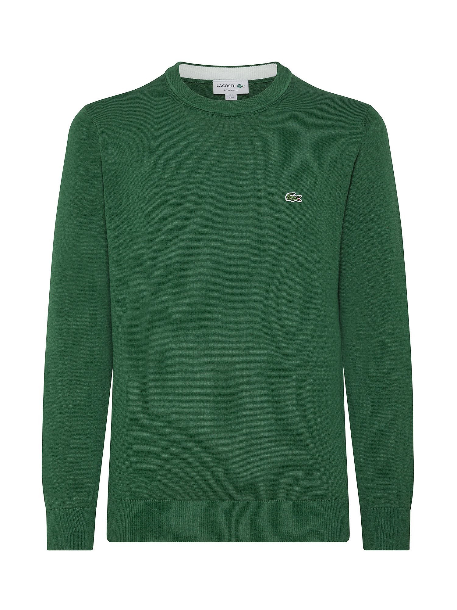 Lacoste - Cotton crewneck sweater, Green, large image number 0