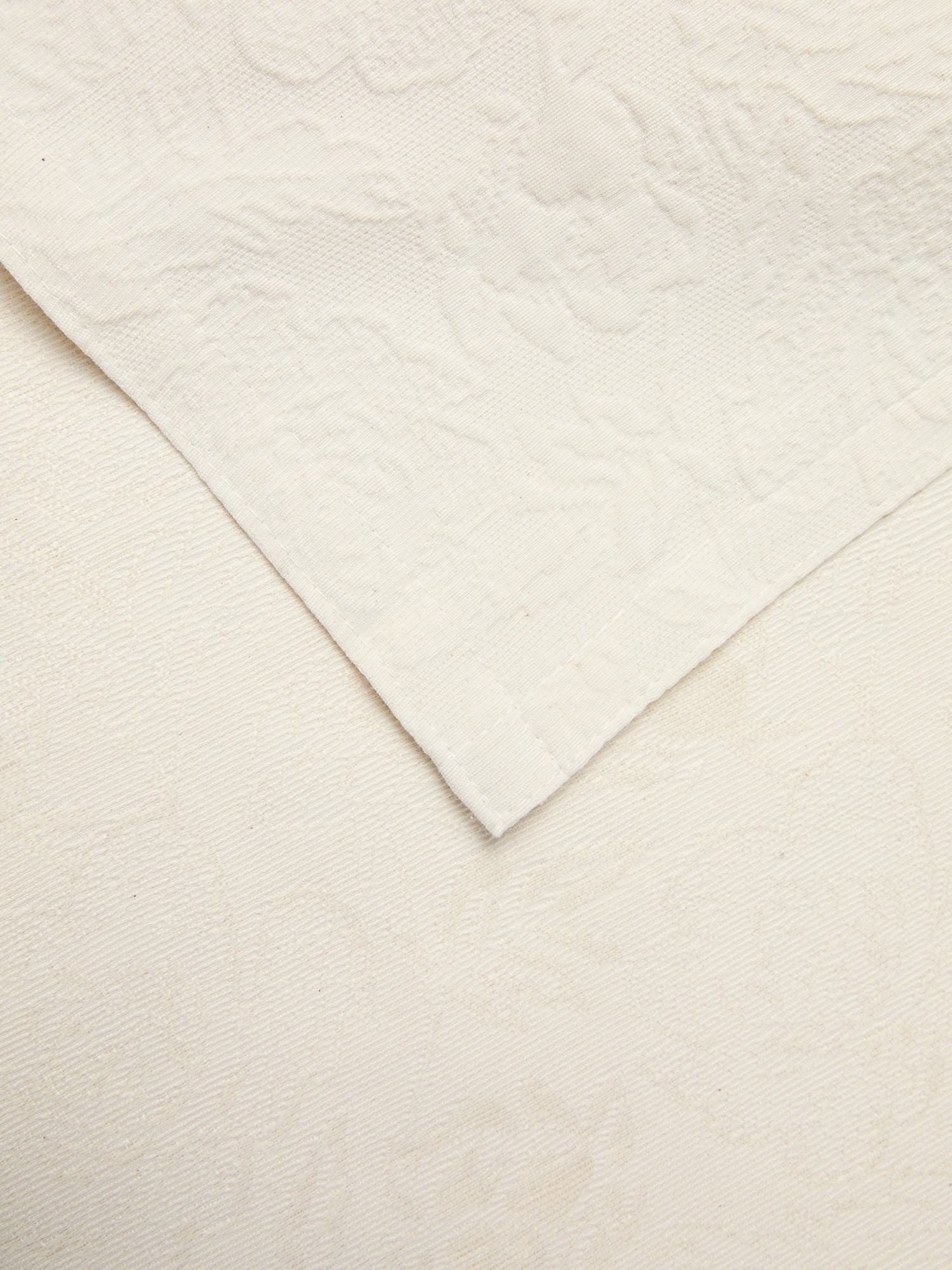 Solid Floral Cotton Blend Bedspread - Discounted Price, Beige, large image number 1