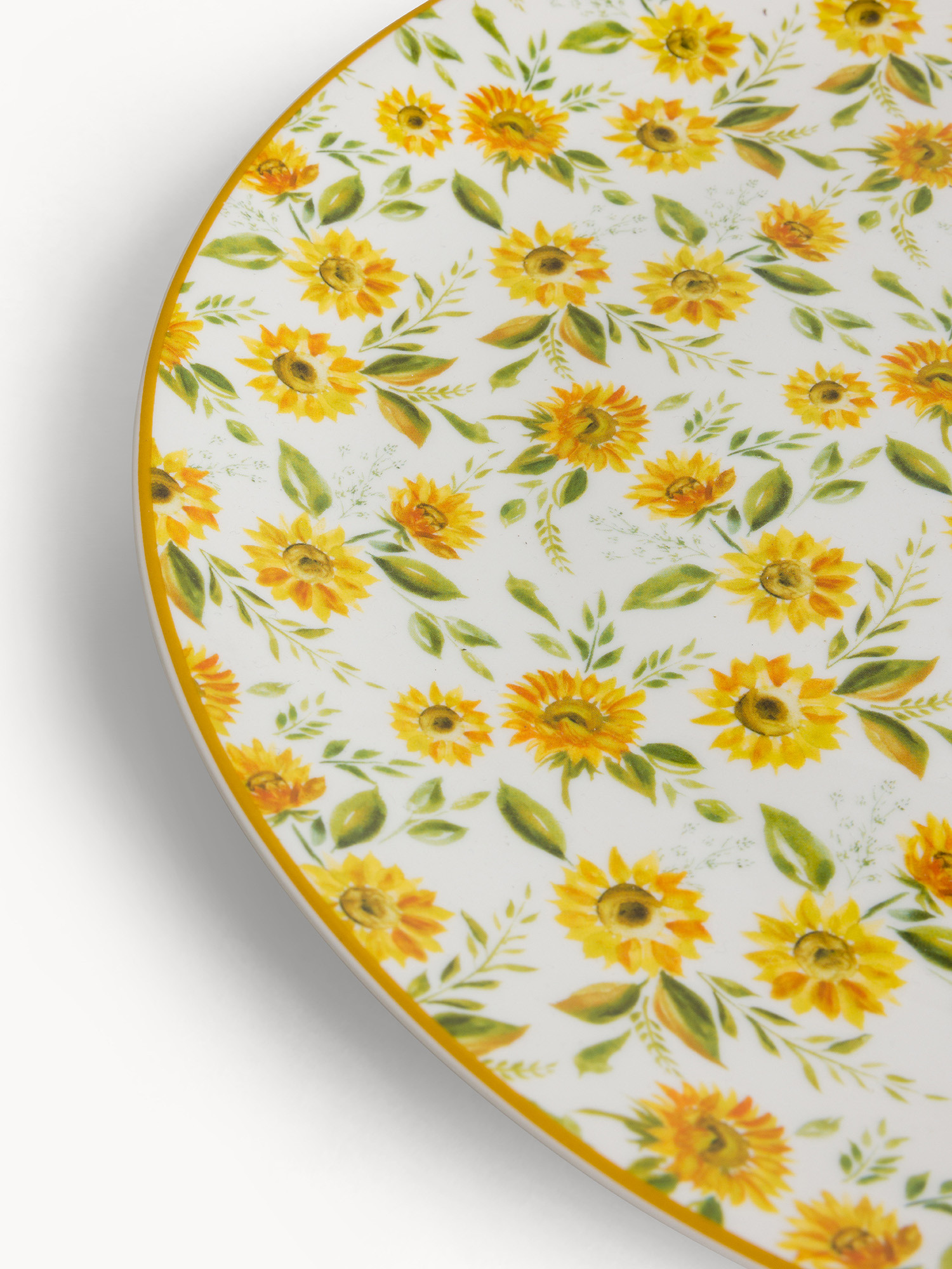 Piatto da portata new bone china motivo girasoli, Multicolor, large image number 1