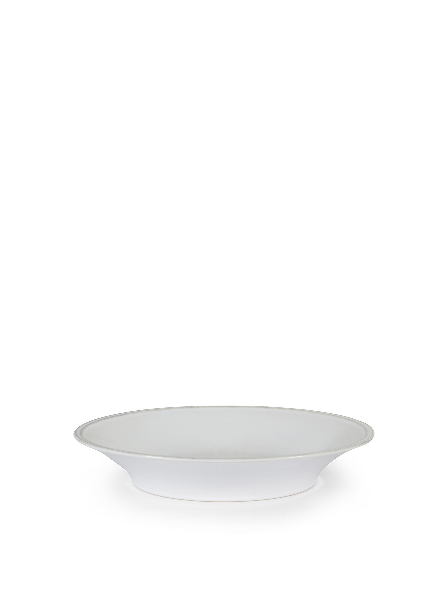 Piatto fondo ceramica Friso, Bianco, large image number 0