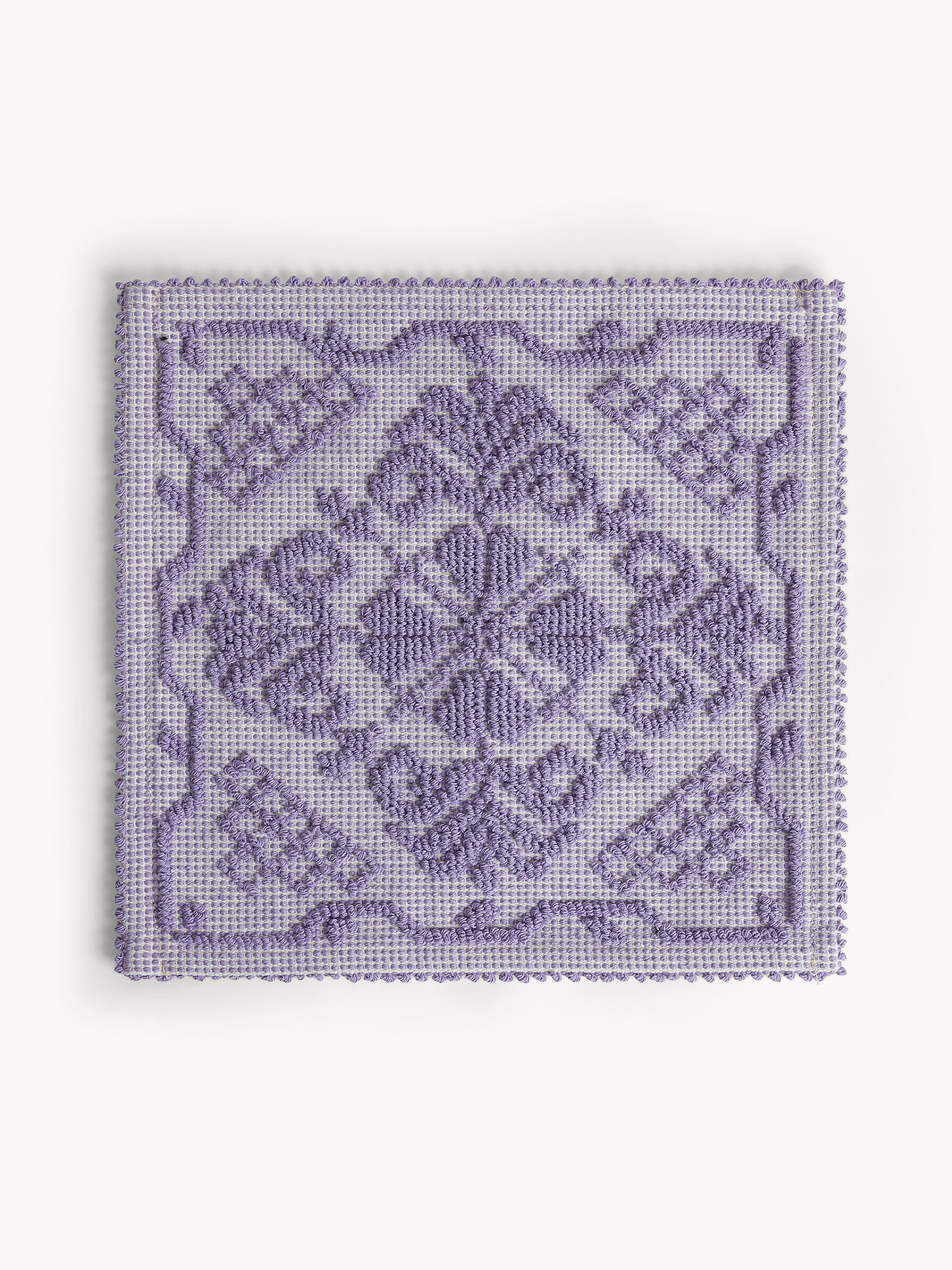 Sardinian placemat in solid color pure cotton, Purple Lilac, large image number 0