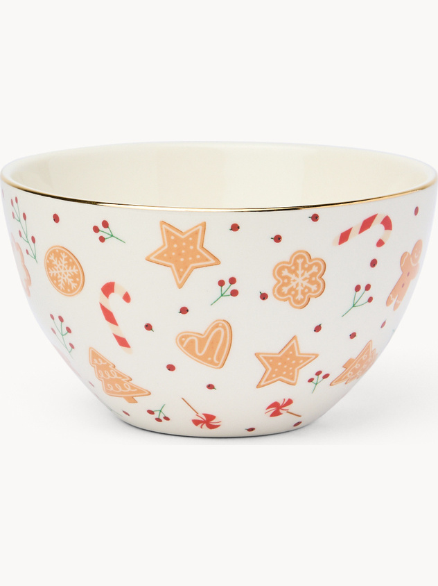 Gingerbread stoneware bowl