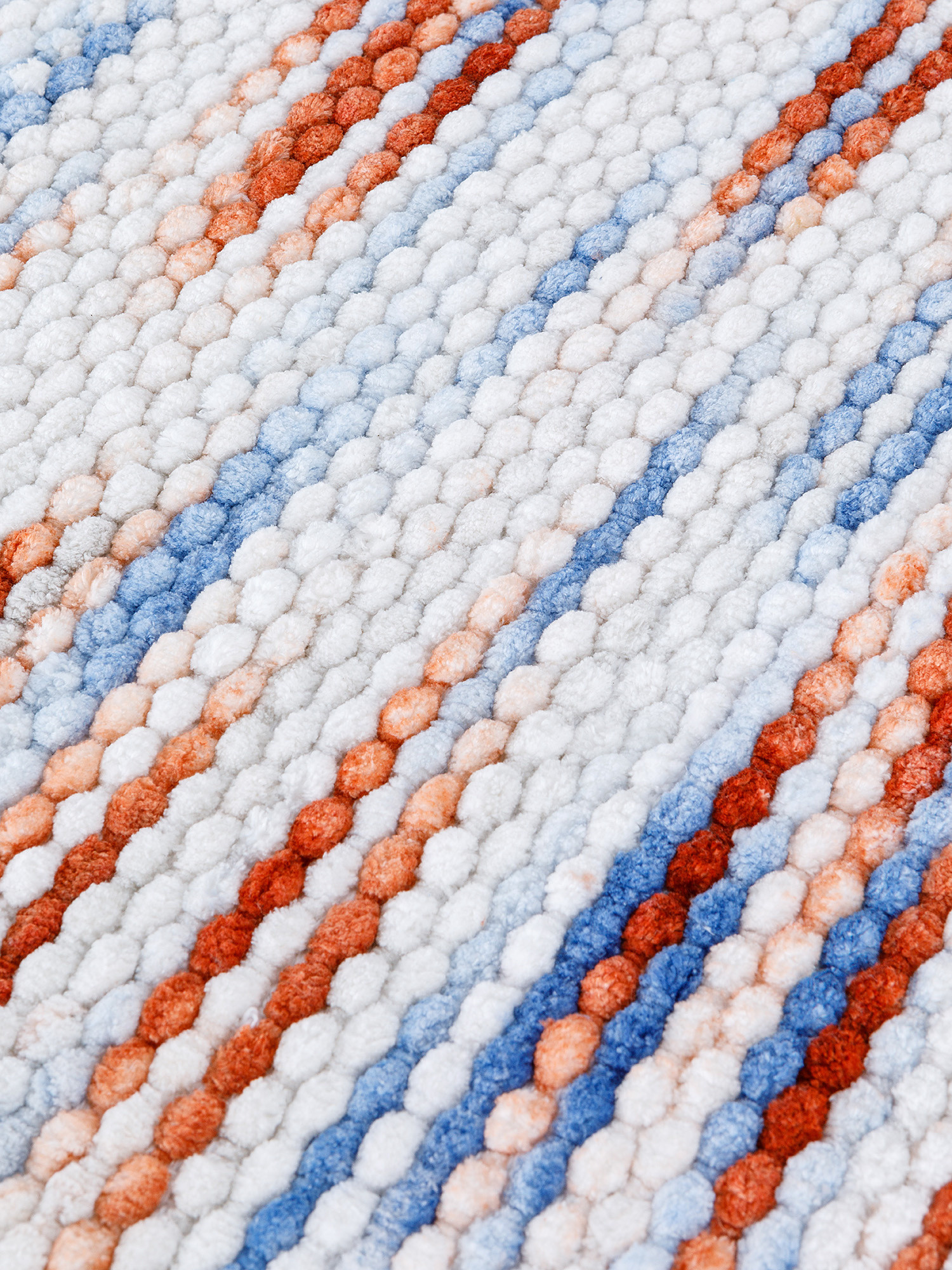 Woven cotton blend bath mat, Blue, large image number 1