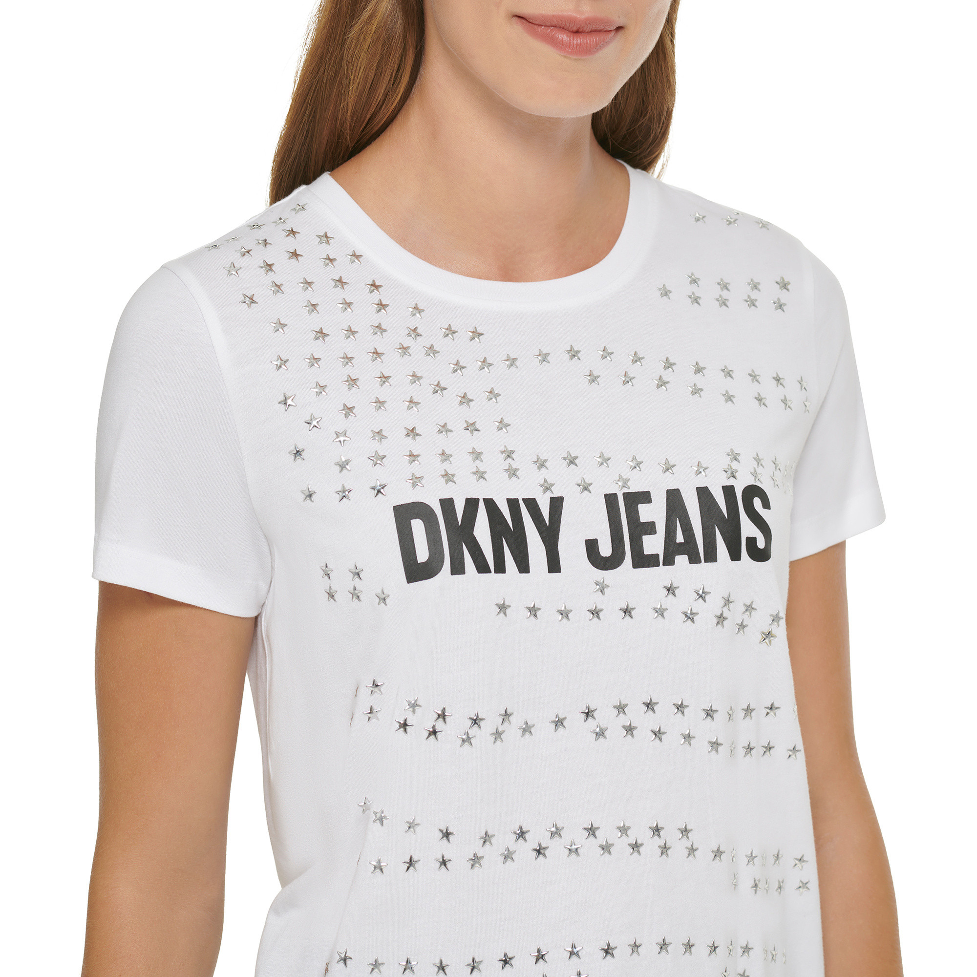 DKNY - T-shirt con logo, Bianco, large image number 2