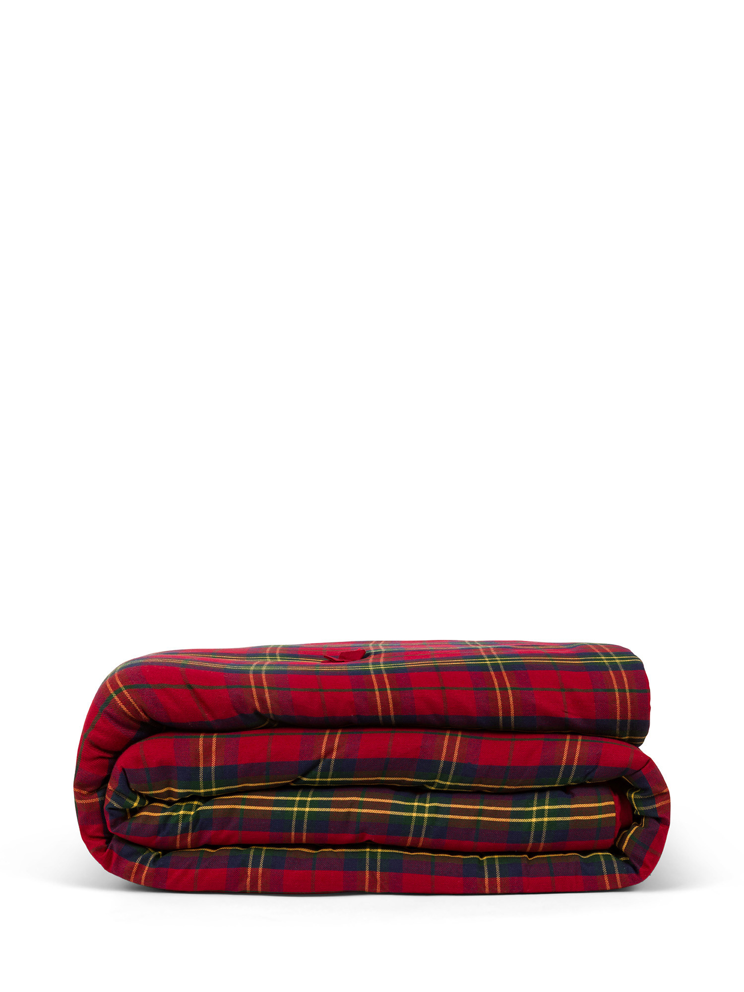 Plaid trapuntato caldo cotone tartan, Rosso, large image number 0
