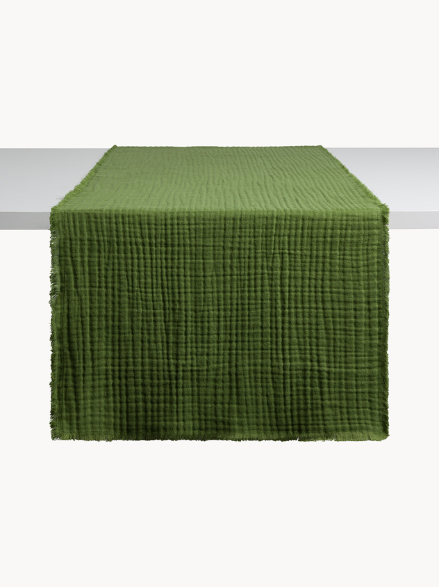 Pure cotton muslin table runner