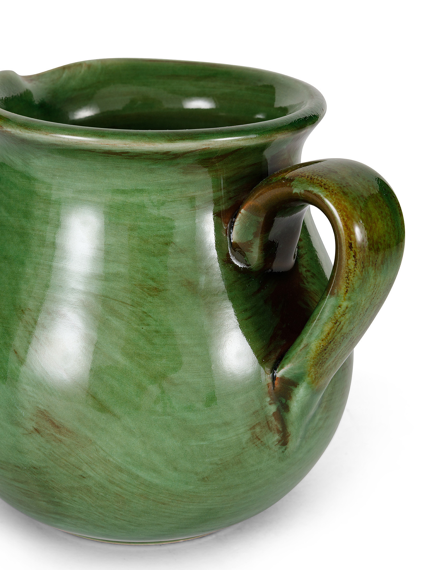 Ceramic pitcher by Ceramiche Pugliesi Fratelli Colì, Green, large image number 1