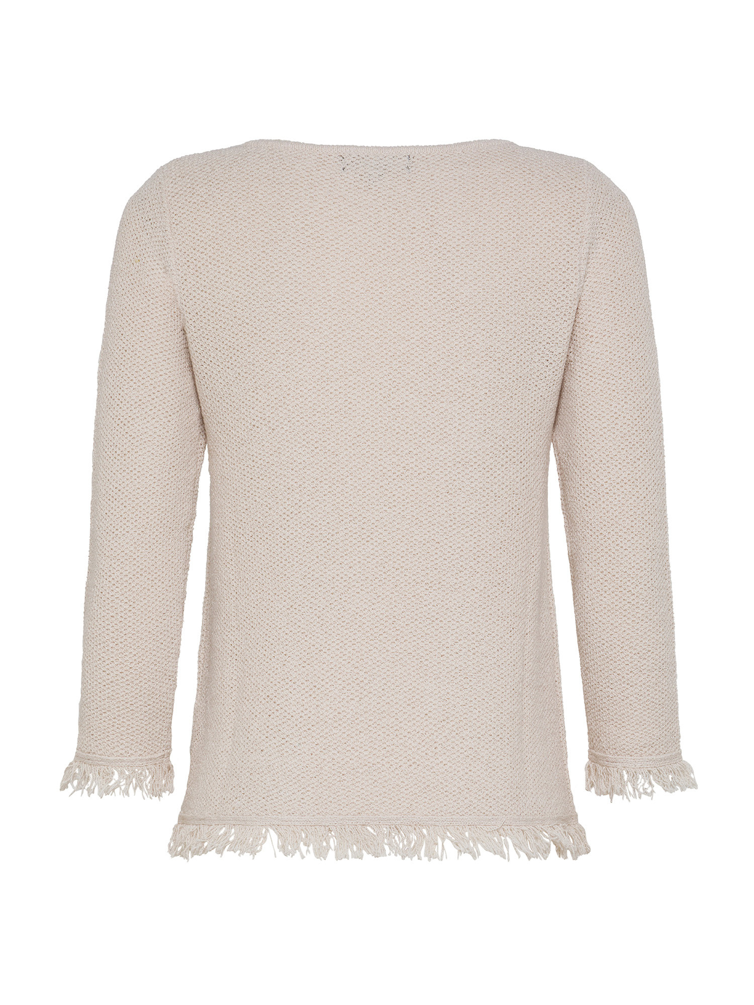Koan - Pullover with fringes, Light Beige, large image number 1