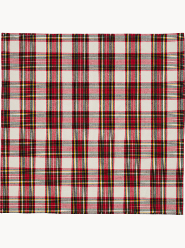 Centrotavola tartan in puro cotone tinto filo