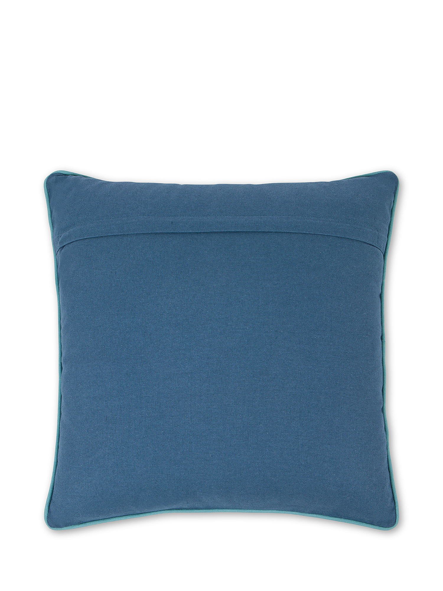 45x45 cm cushion with applications and embroidery, Blue, large image number 1