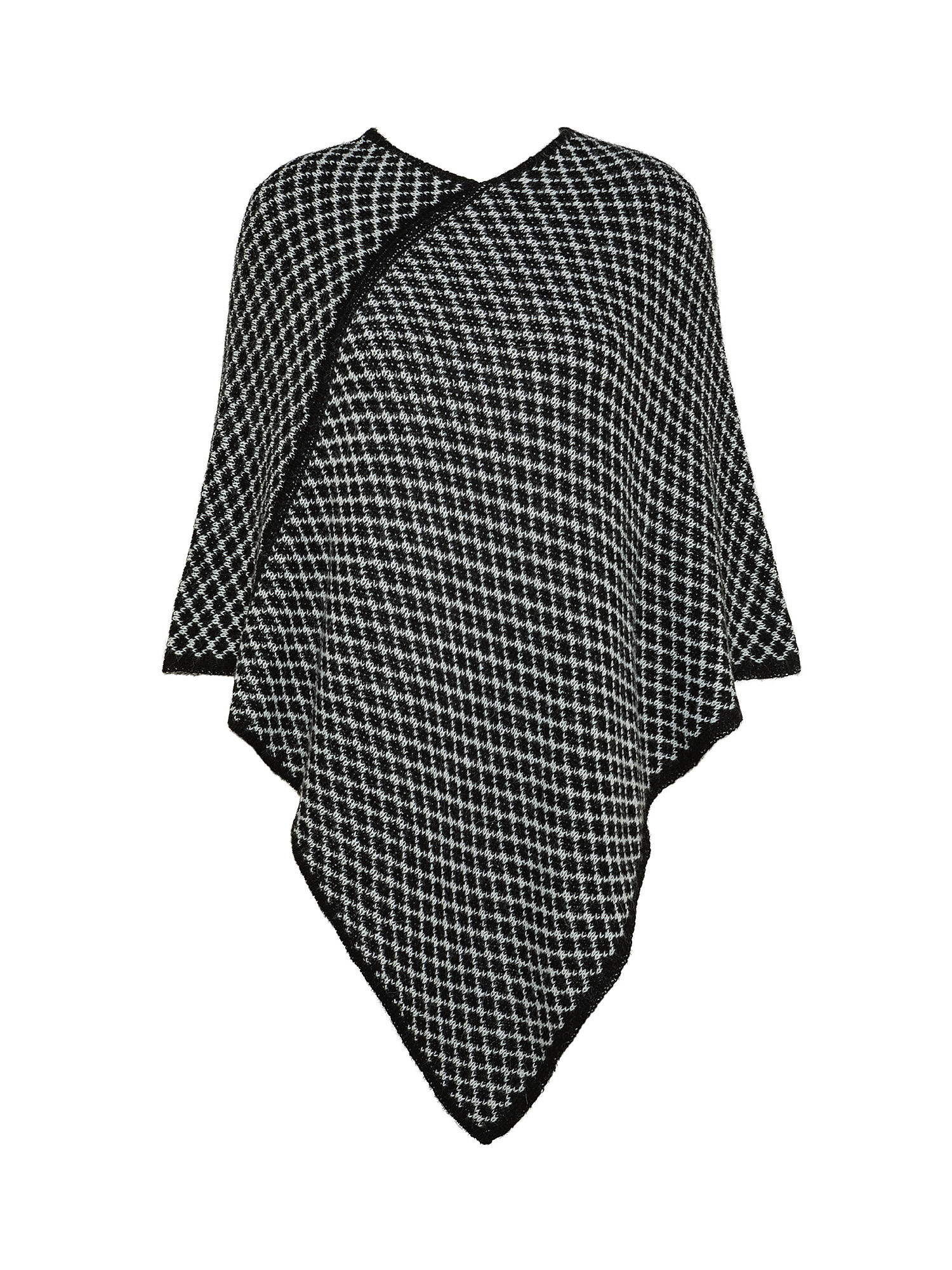 Cape with diamond pattern, White, large image number 0