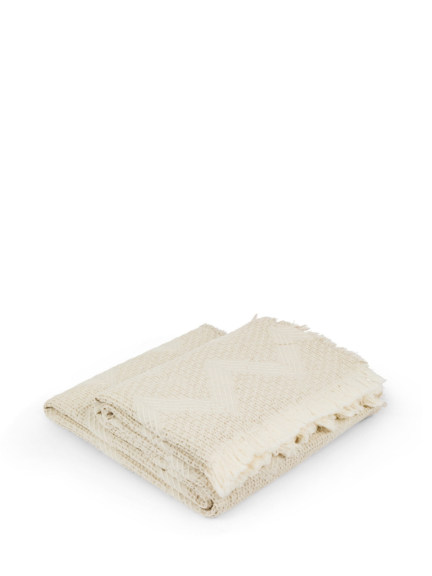 Pure cotton throw, Beige, large image number 0