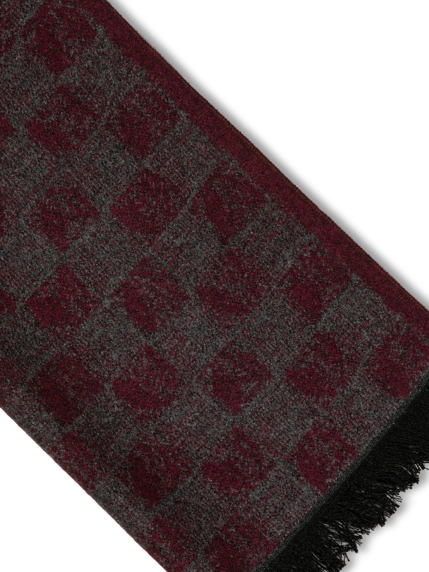 Luca D'Altieri - Checkerboard scarf, Dark Red, large image number 1