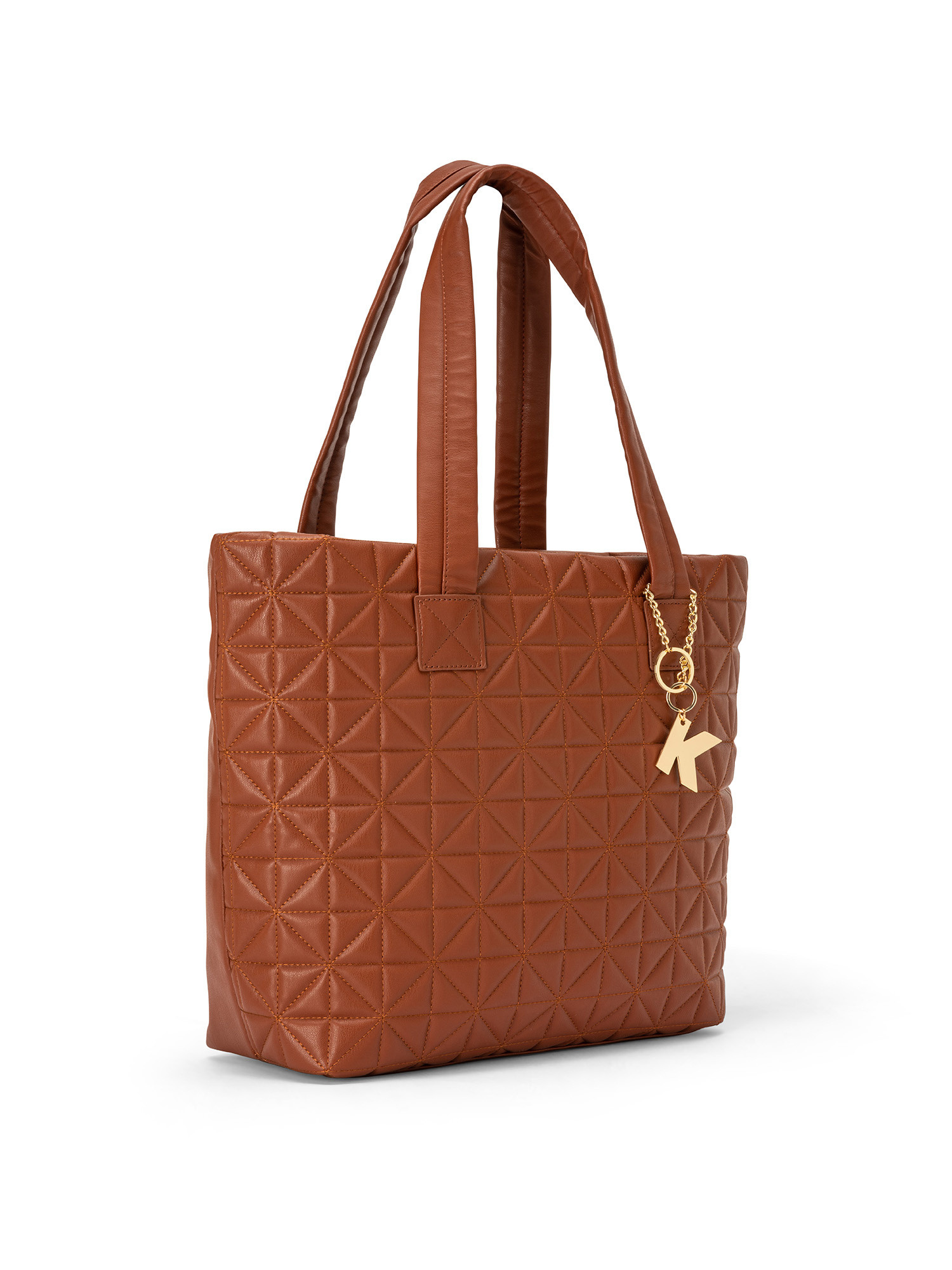 Koan - Shopping bag with motif, Brown, large image number 1