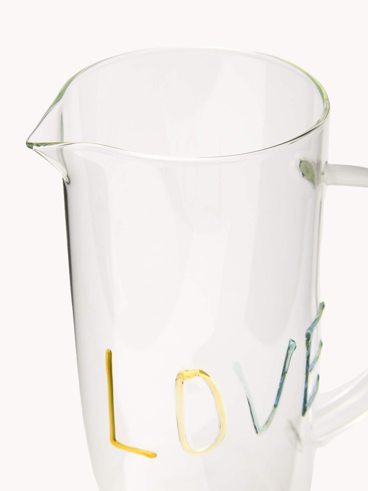 Borosilicate glass carafe with Love detail, Transparent, large image number 1