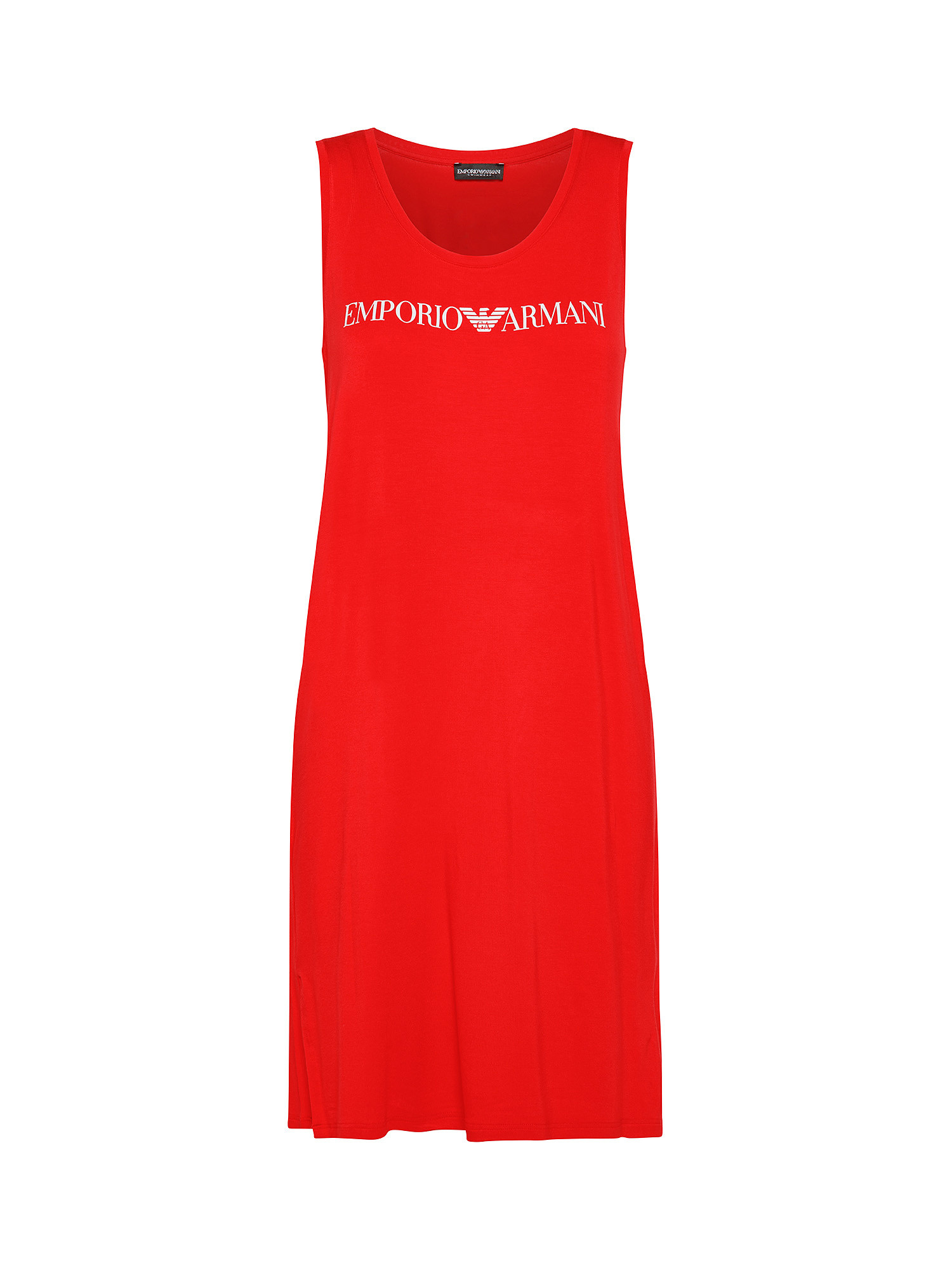 Short dress with logo, Red, large image number 0
