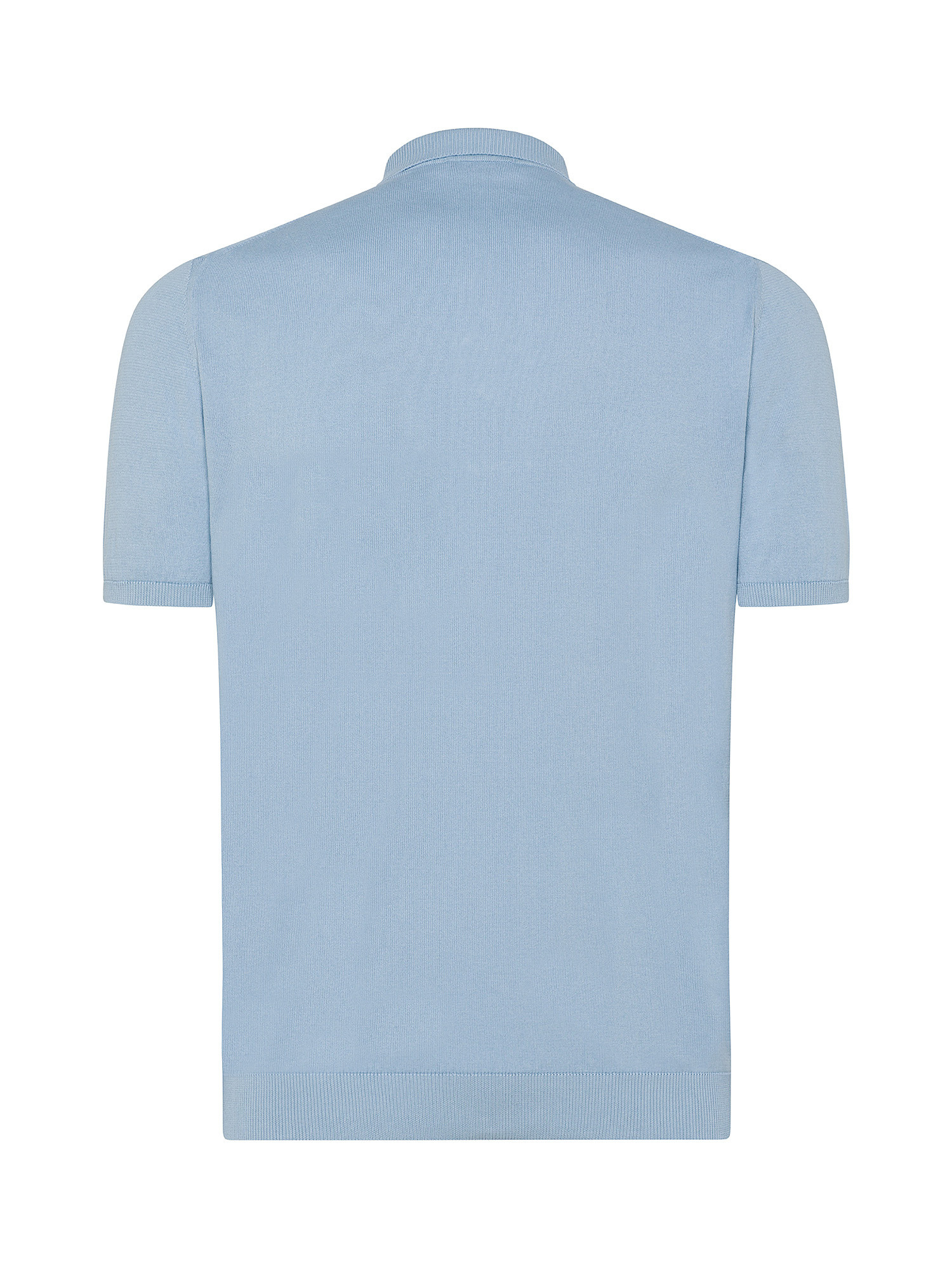 Luca D'Altieri - Cotton polo shirt, Blue Celeste, large image number 1