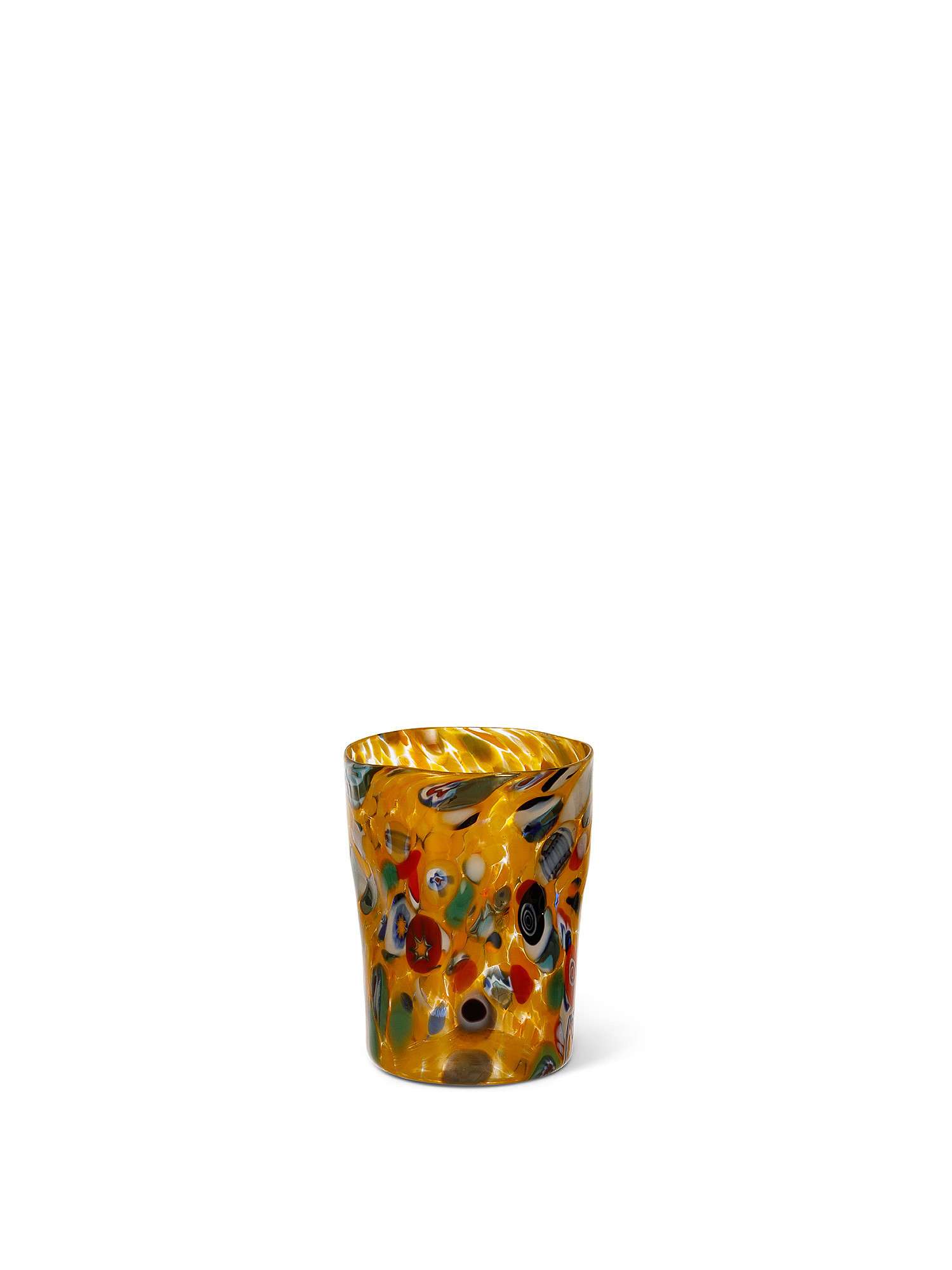 Handmade Murano glass tumbler, Yellow, large image number 0
