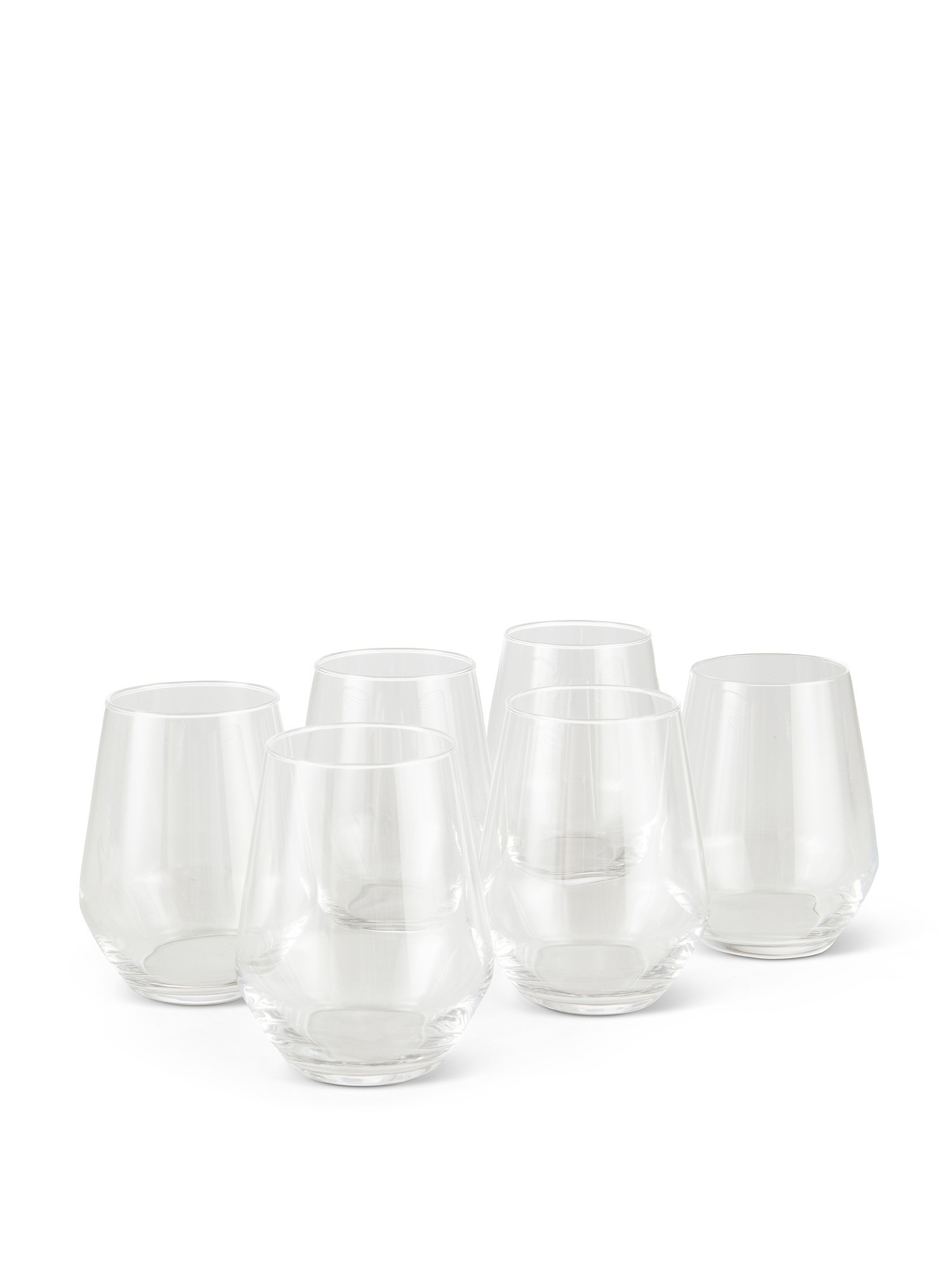 Set of 6 Juliette glass glasses, Transparent, large image number 0