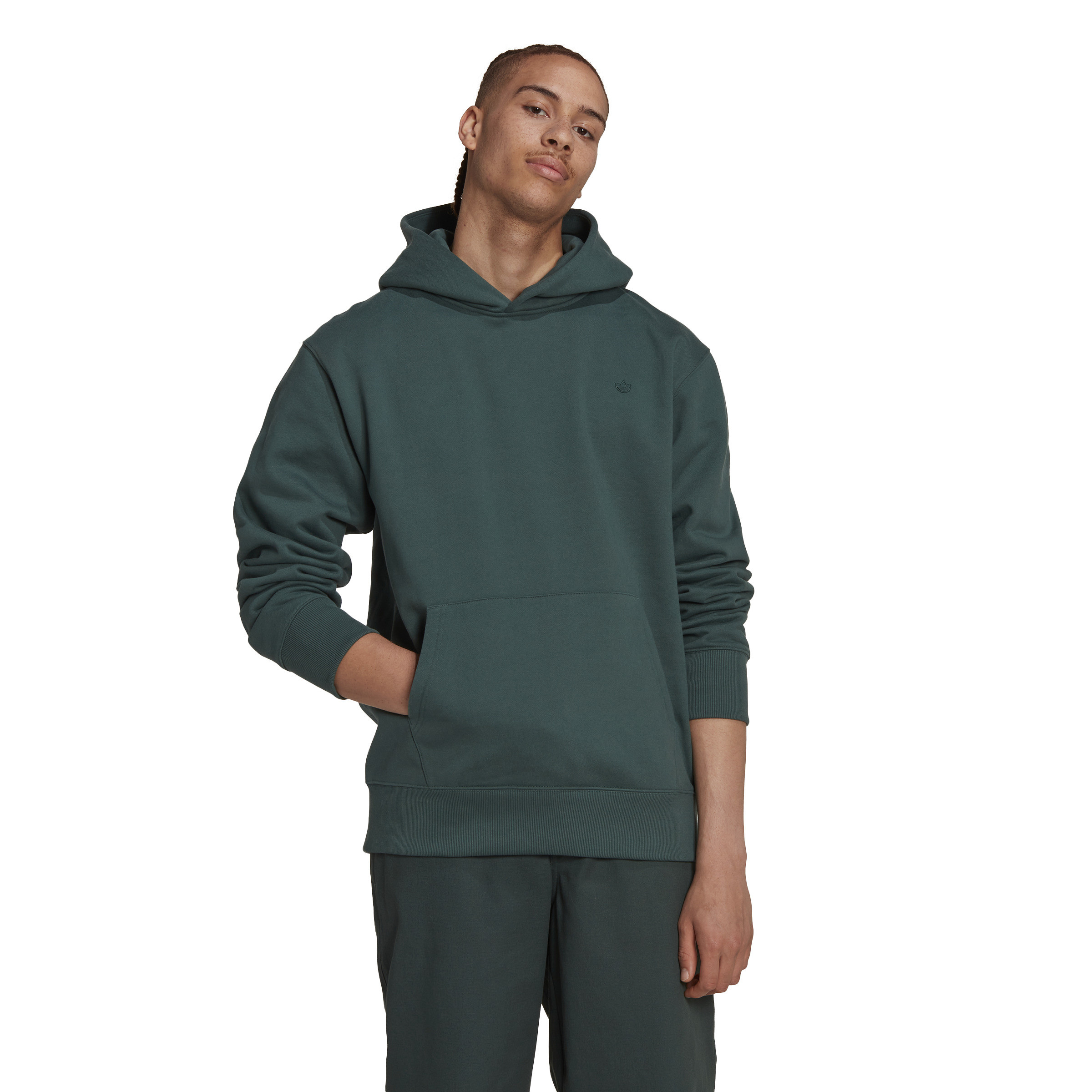 Adidas - Felpa con cappuccio adicolor, Verde scuro, large image number 5