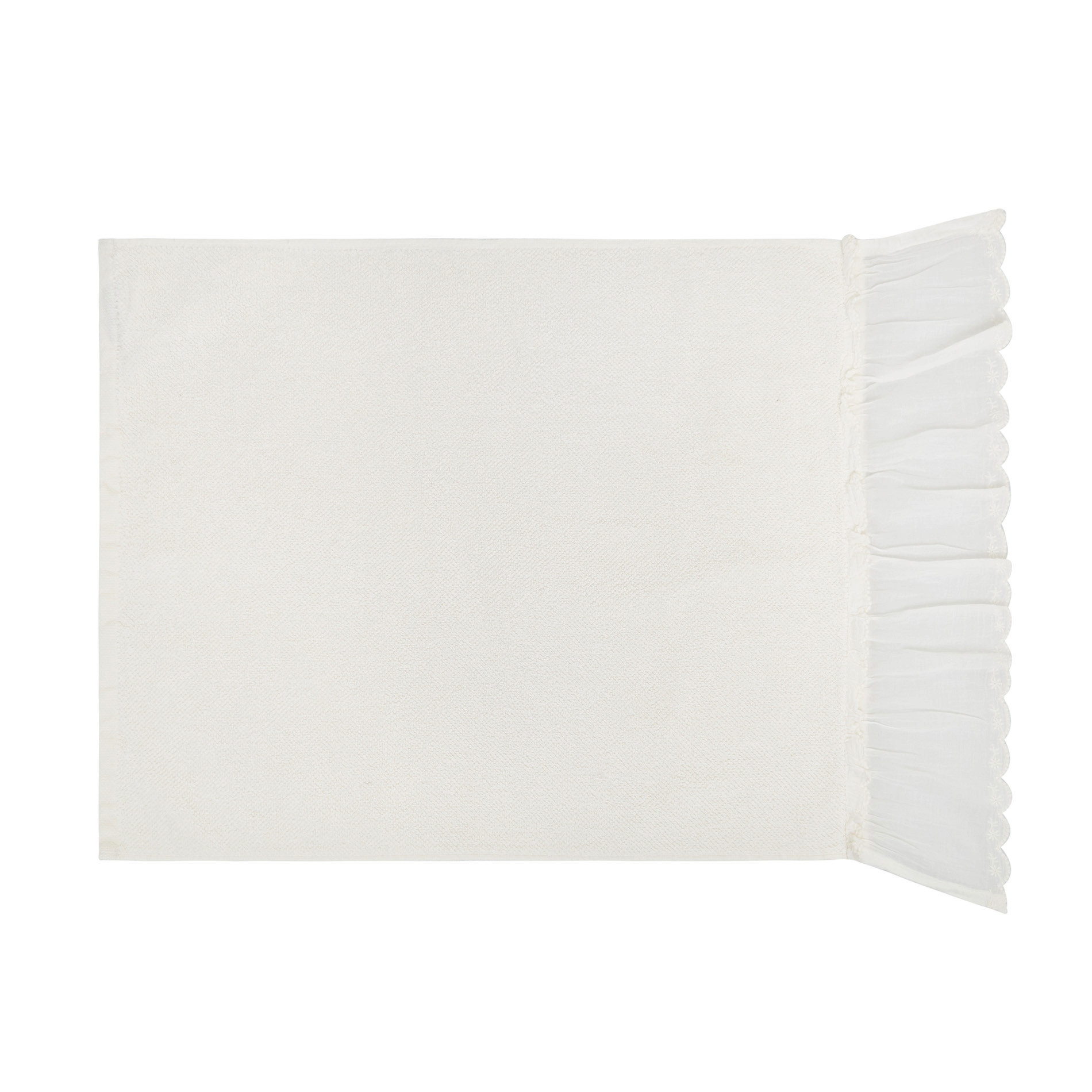 Asciugamano cotone bordo voile Portofino, Bianco panna, large image number 1