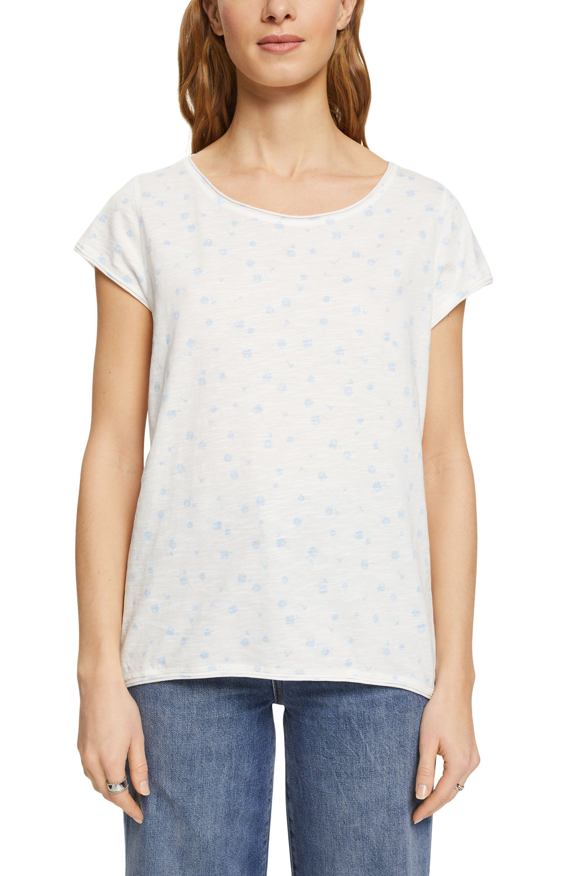 Esprit - T-shirt con stampa, Bianco, large image number 1