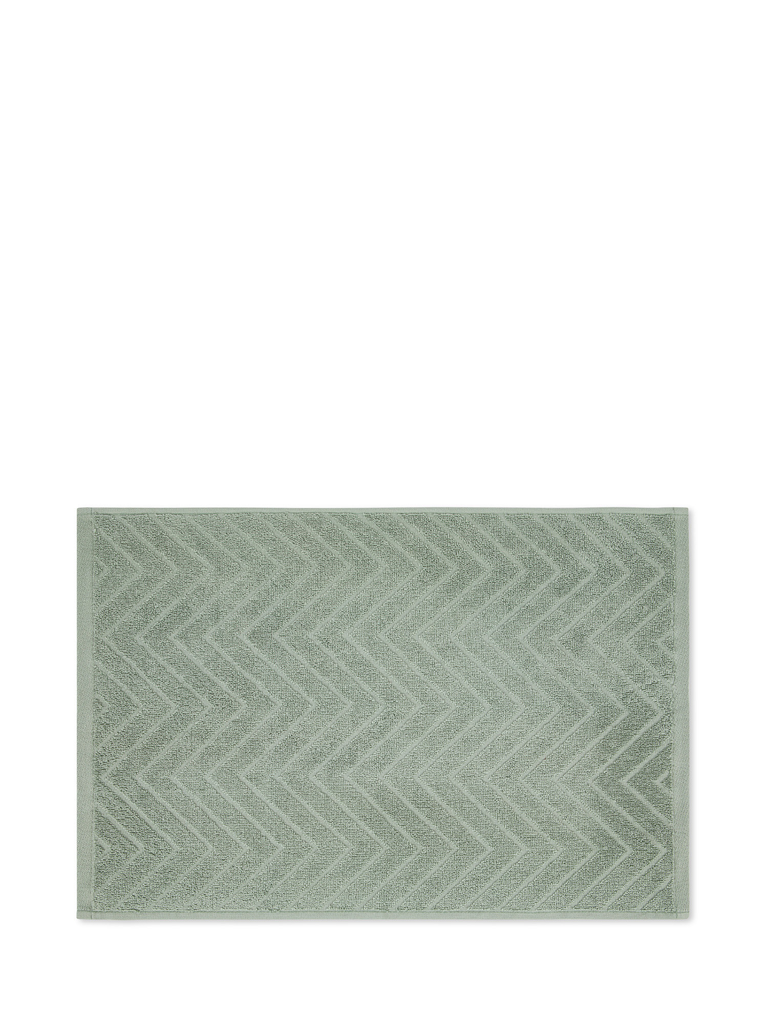 Cotton terry towel with Jacquard design, Green, large image number 1