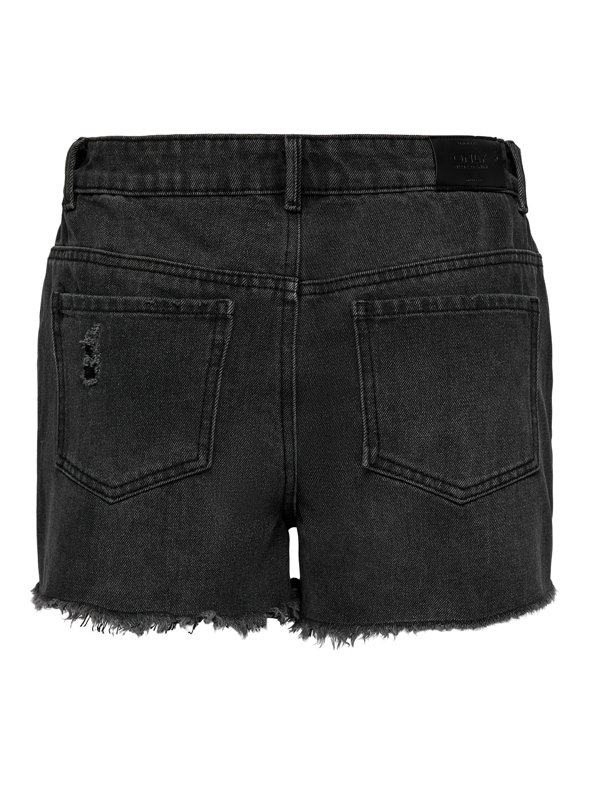 Only - Regular fit five-pocket shorts, Black, large image number 1