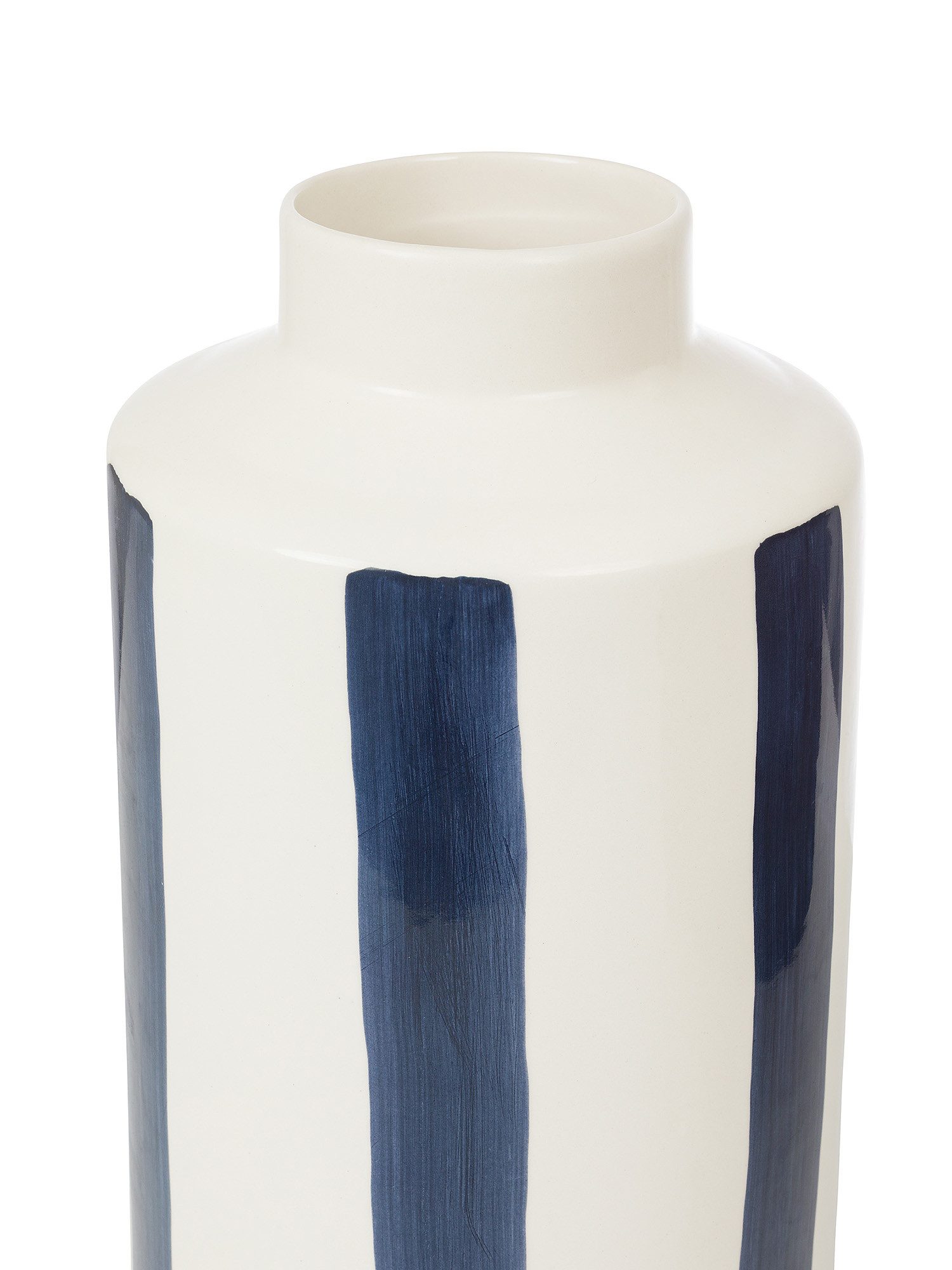 Vaso in ceramica prodotto artigianalmente, Bianco, large image number 1
