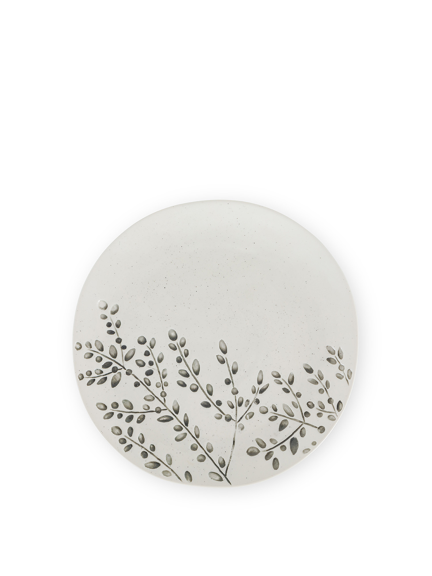 Porcelain dinner plate with foliage motif, White, large image number 0