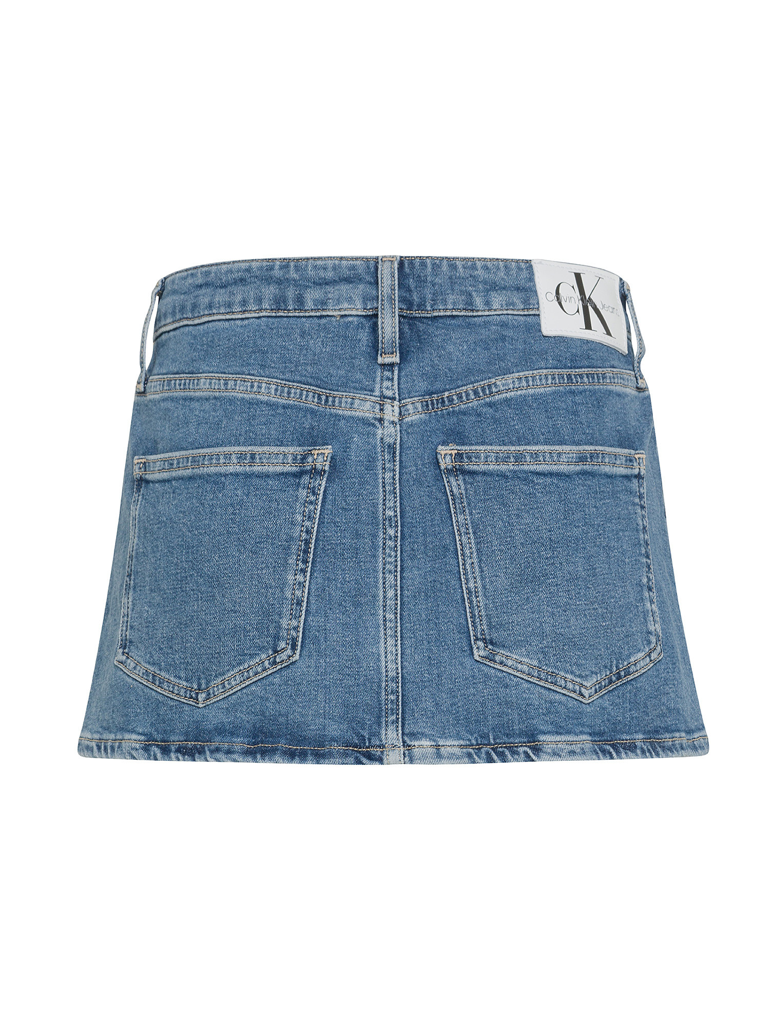 Calvin Klein Jeans - Stretch cotton denim mini skirt, Denim, large image number 1