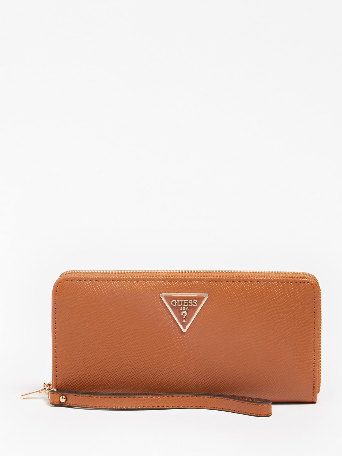 Large wallet with zip closure, Brown, large image number 0
