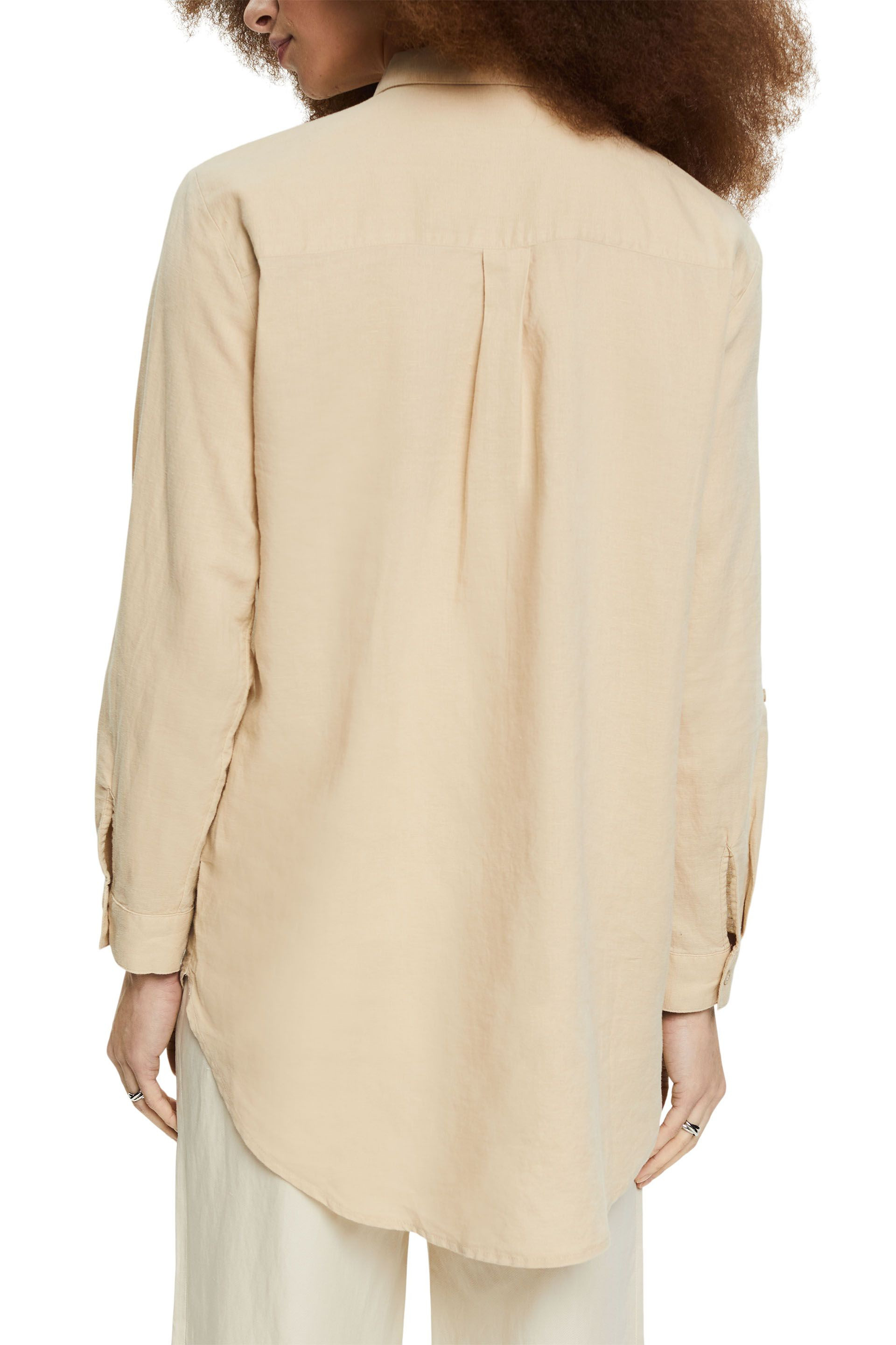 Linen blend shirt, Beige, large image number 2